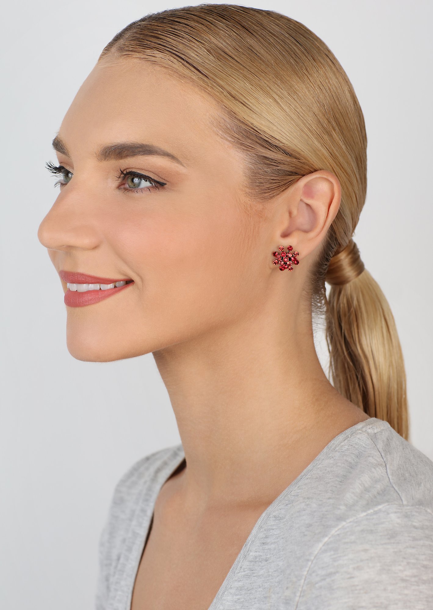 image for Earring stud Magic Fireball Coralline / Pink  mini