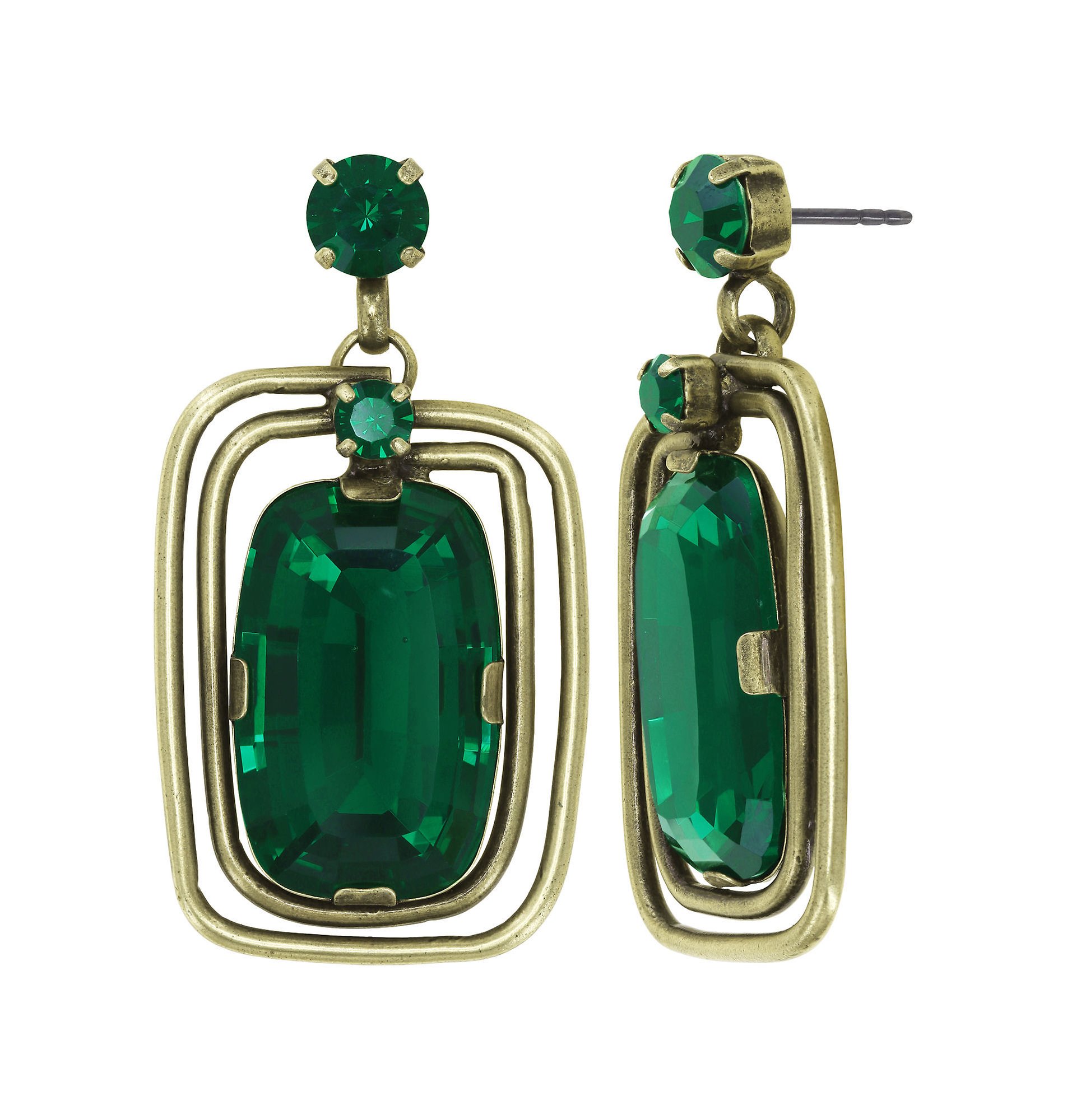 image for Earring Stud Dangling To The Max Green  size L