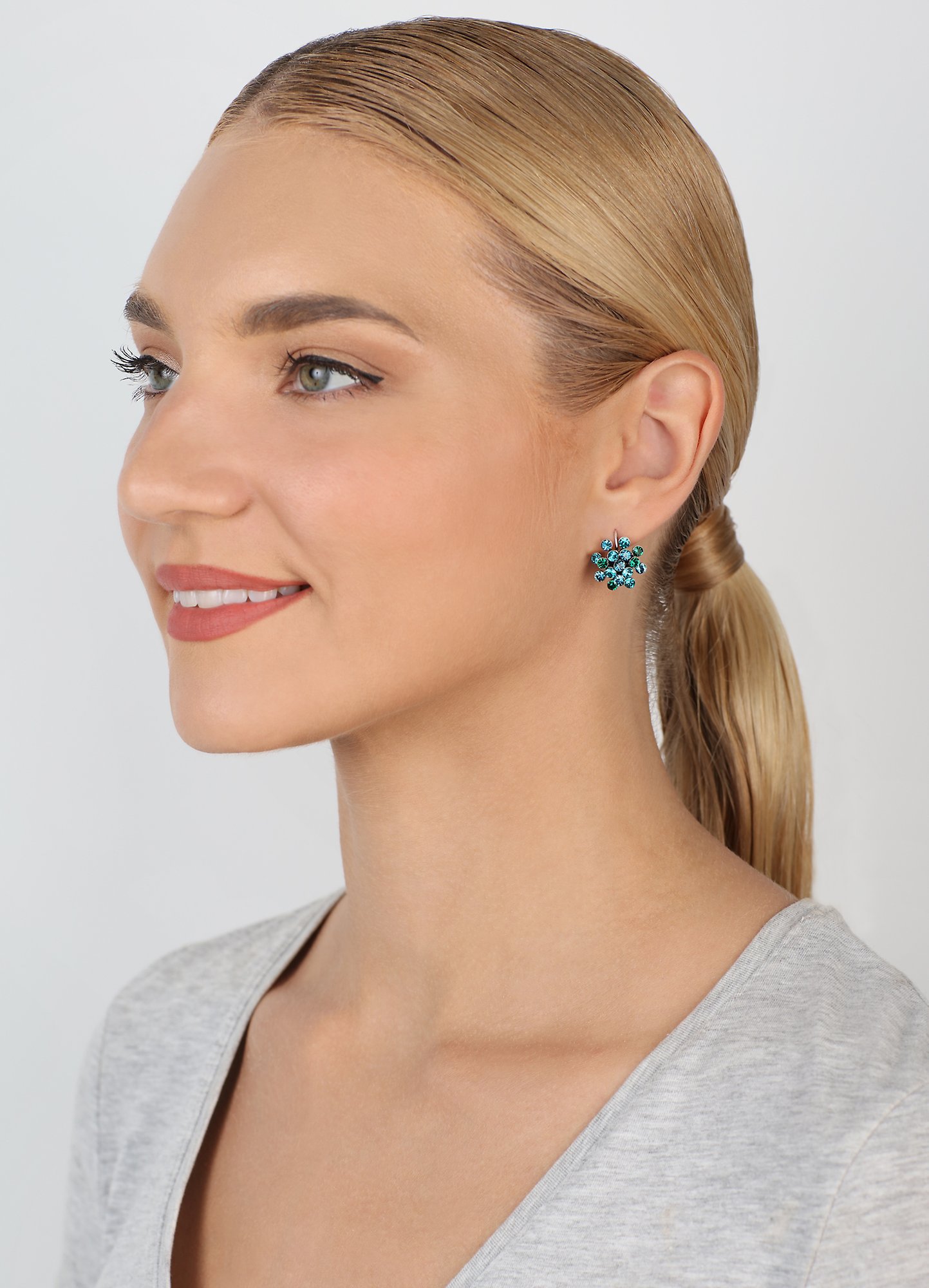 image pour Boucles d'oreilles Eurowire Magic Fireball Bleu / Vert  mini