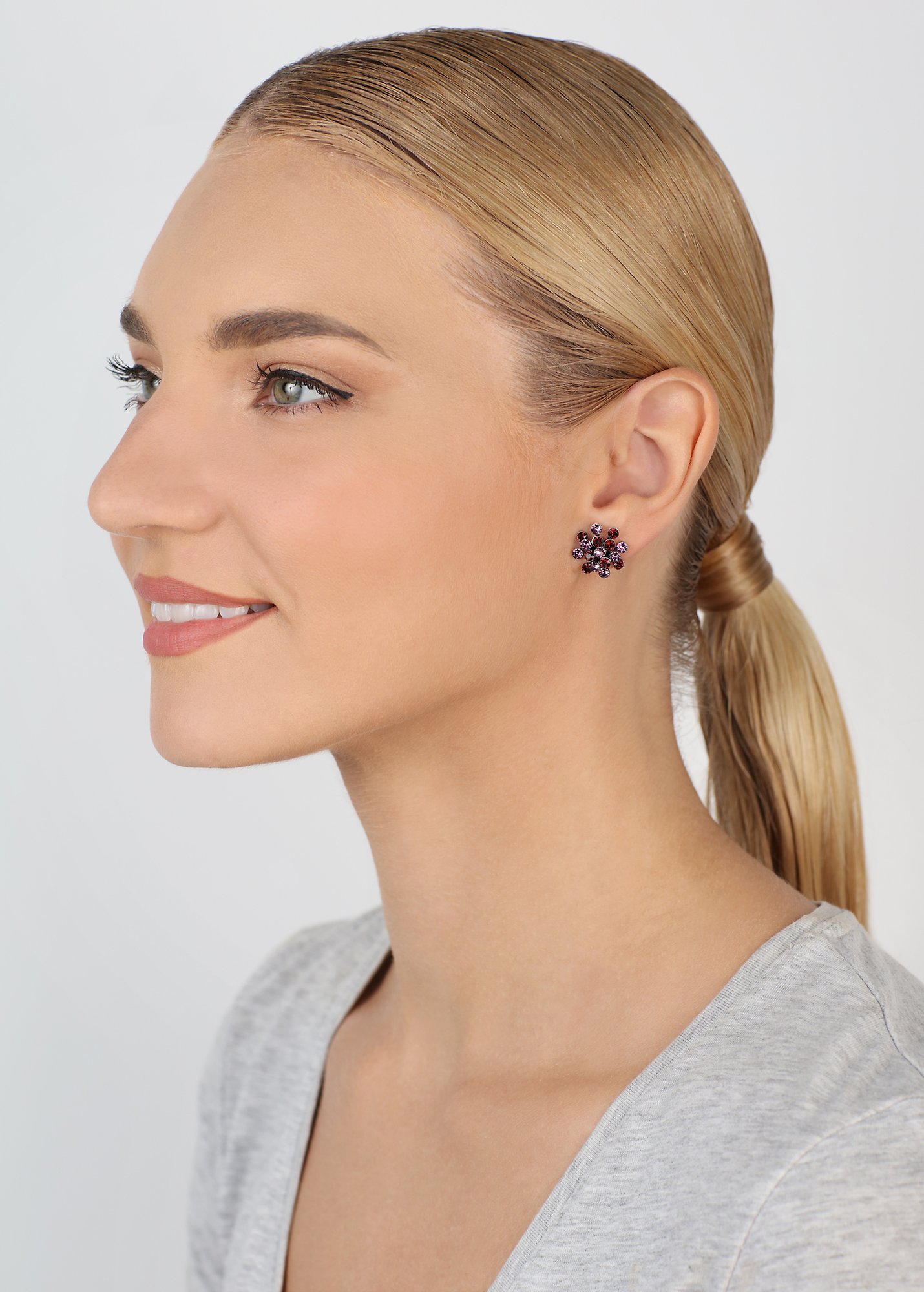 Bild für Ohrstecker Magic Fireball Dunkellila  mini