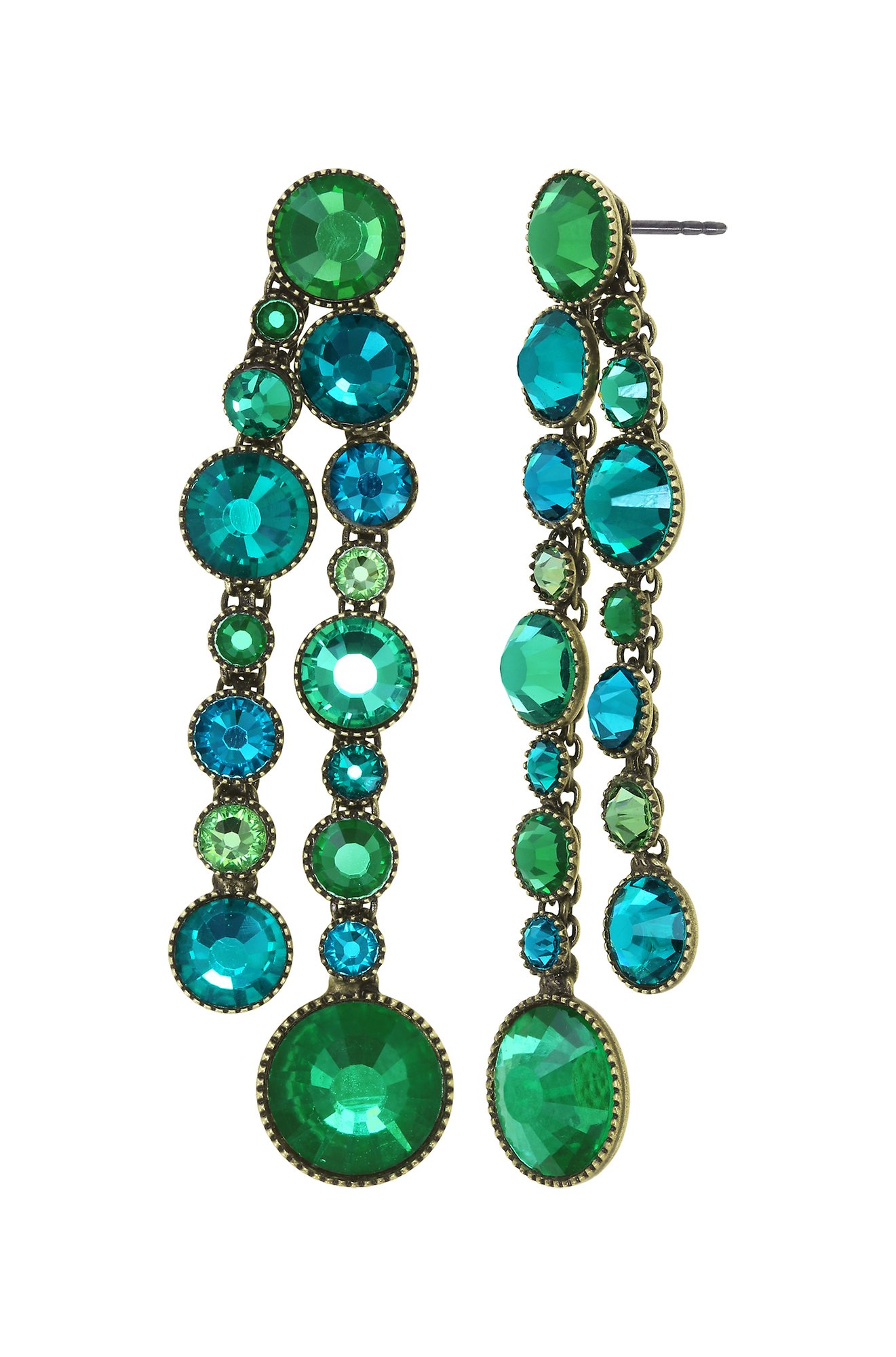 image pour Clou d'oreille pendant Water Cascade Glam Vert  