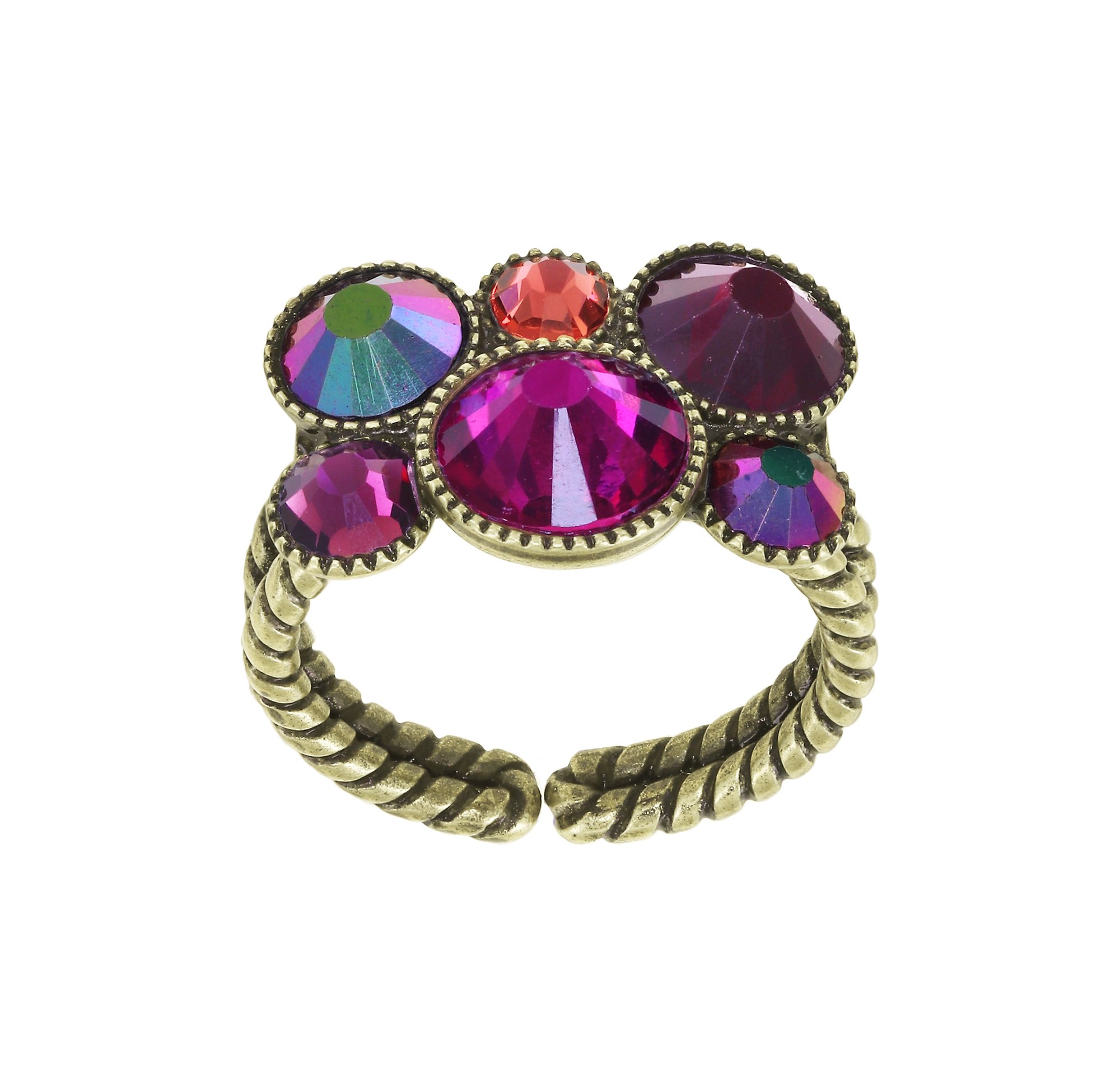 Bild für Ring Water Cascade Glam Korallenfarbig / Dunkelrosa  