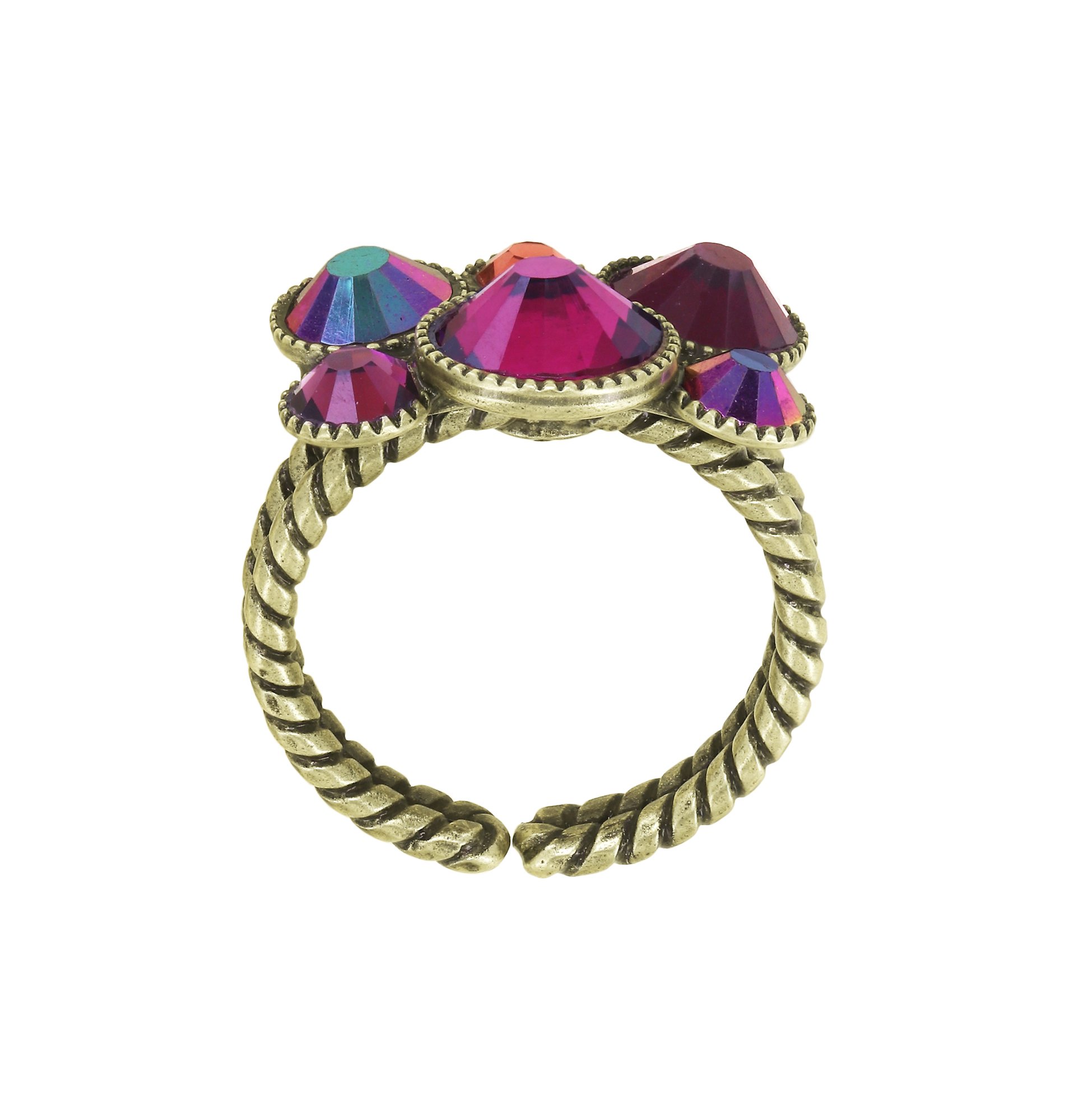 Bild für Ring Water Cascade Glam Korallenfarbig / Dunkelrosa  