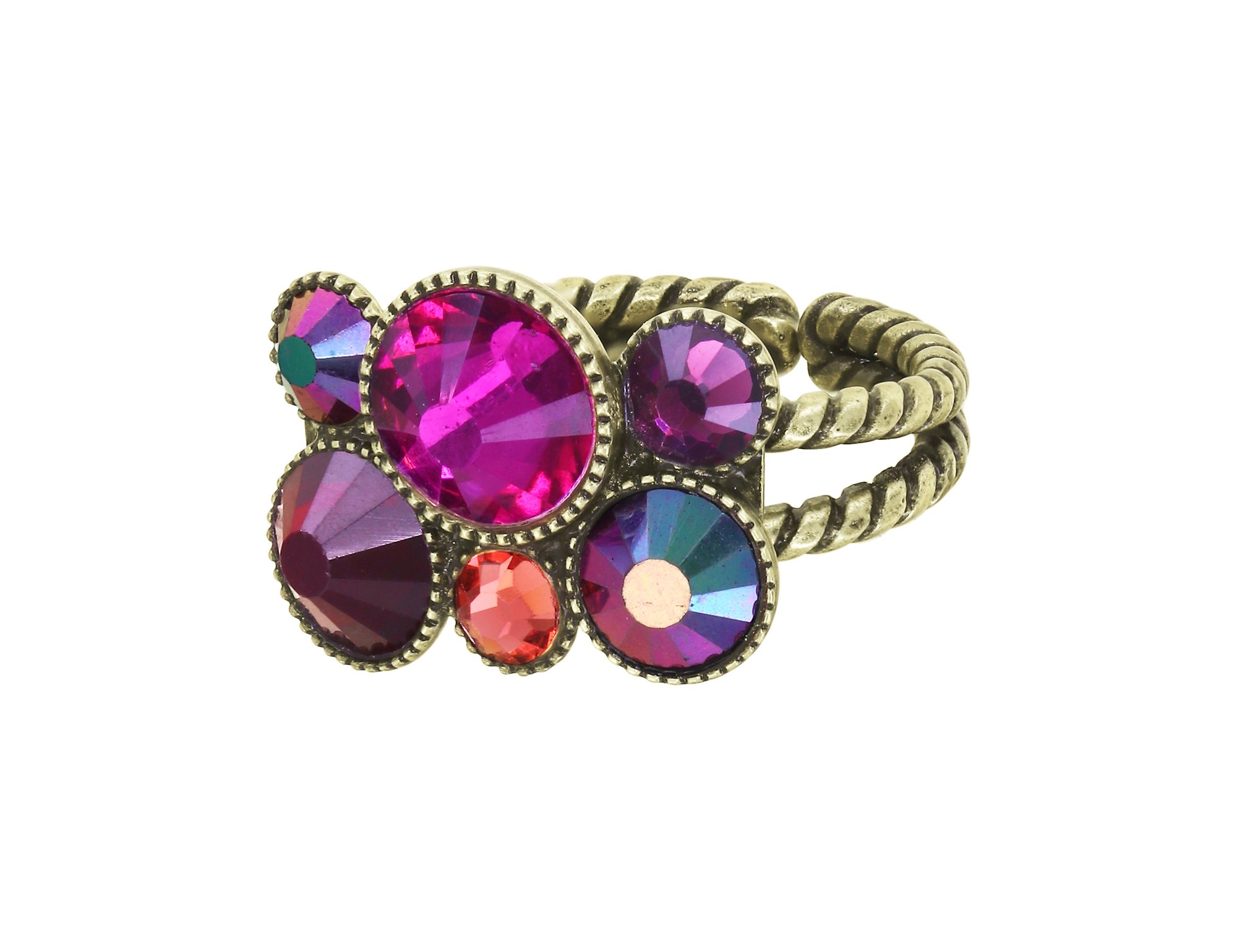 Bild für Ring Water Cascade Glam Korallenfarbig / Dunkelrosa  