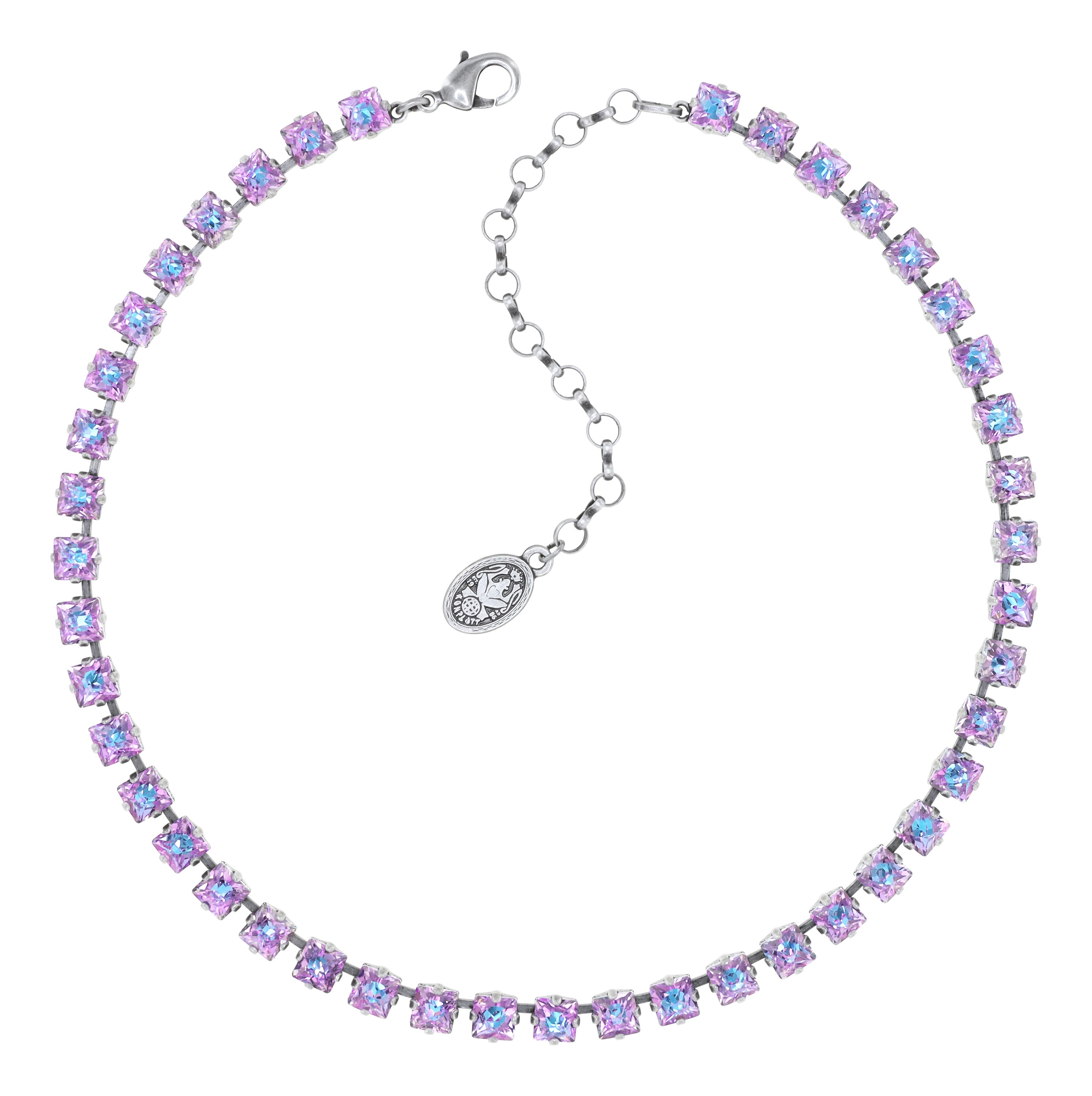 image pour Collier Punk Classics Blanc / Rose Clair crystal vitrail light size S