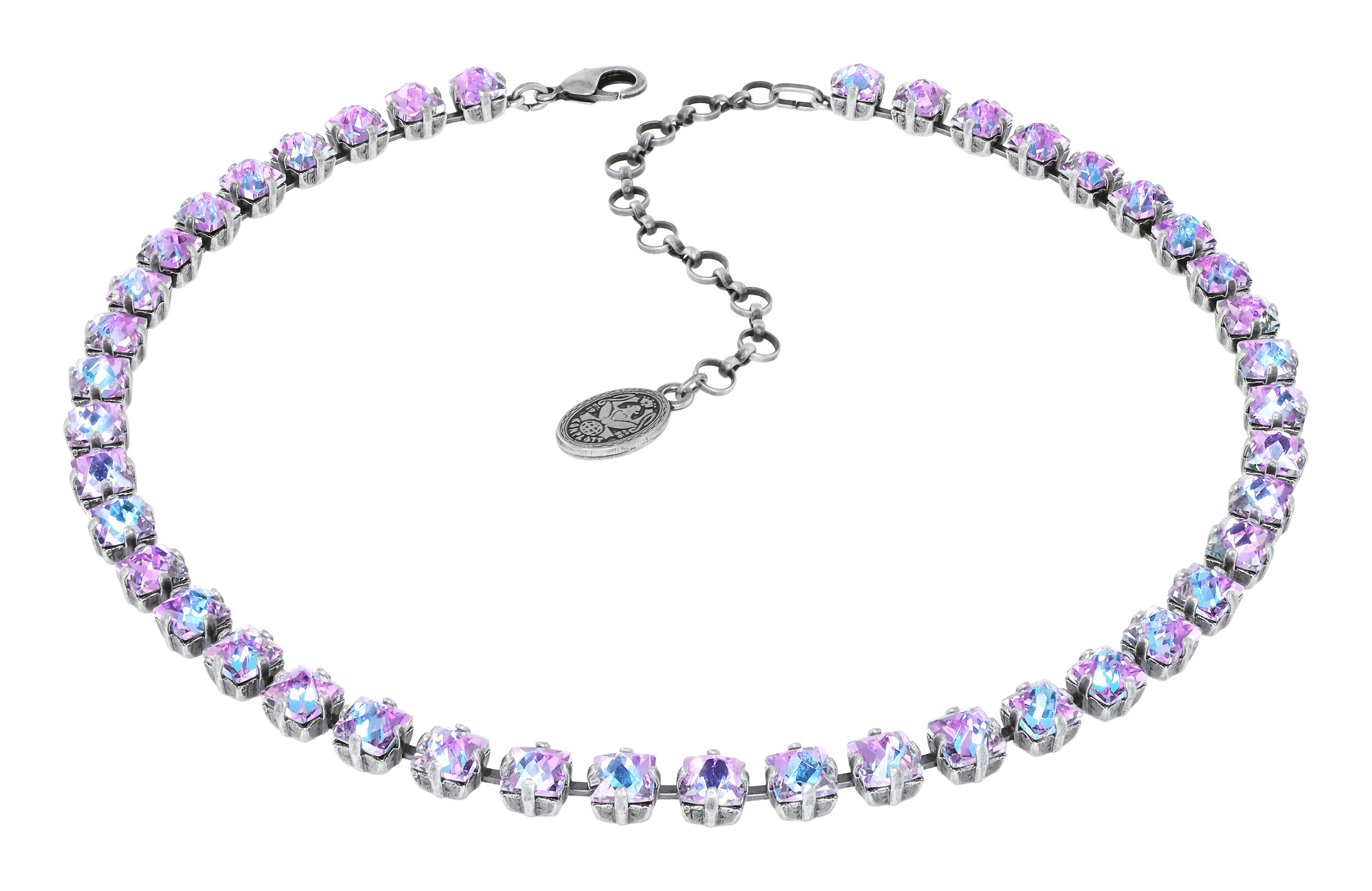 image pour Collier Punk Classics Blanc / Rose Clair crystal vitrail light size S