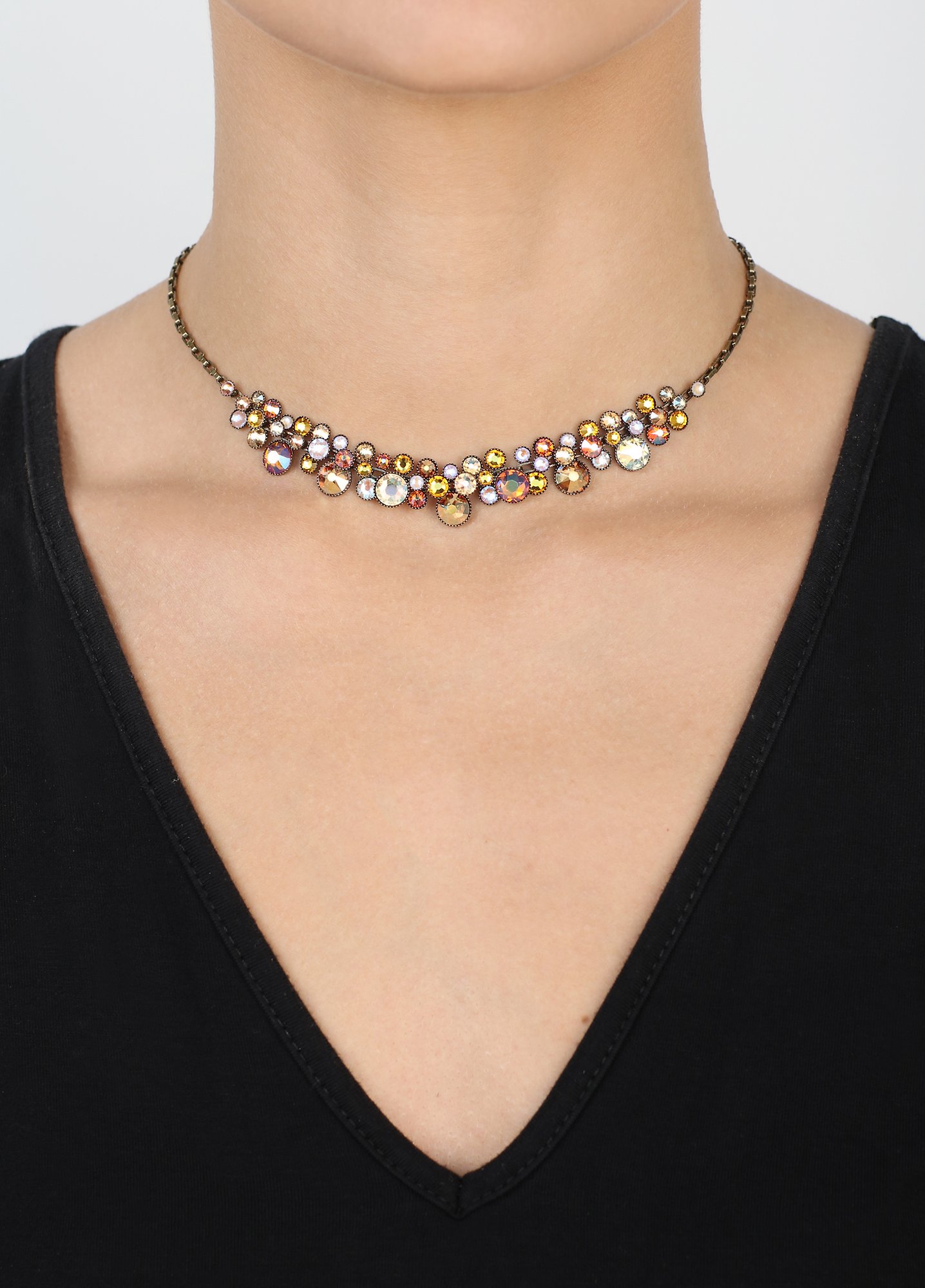 image pour Collier Water Cascade Marron / Jaune  