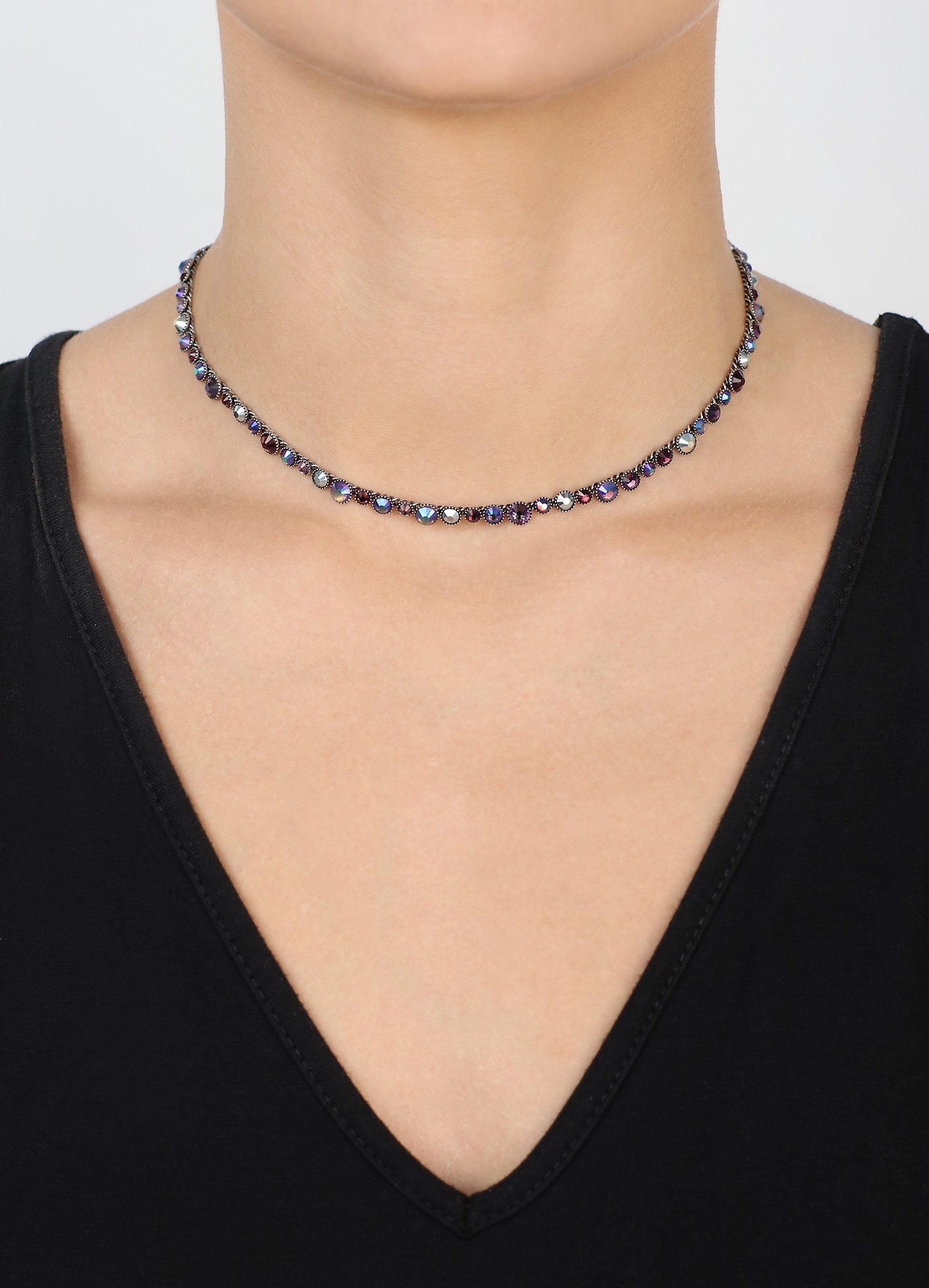 image pour Collier Water Cascade Rouge / Lila  