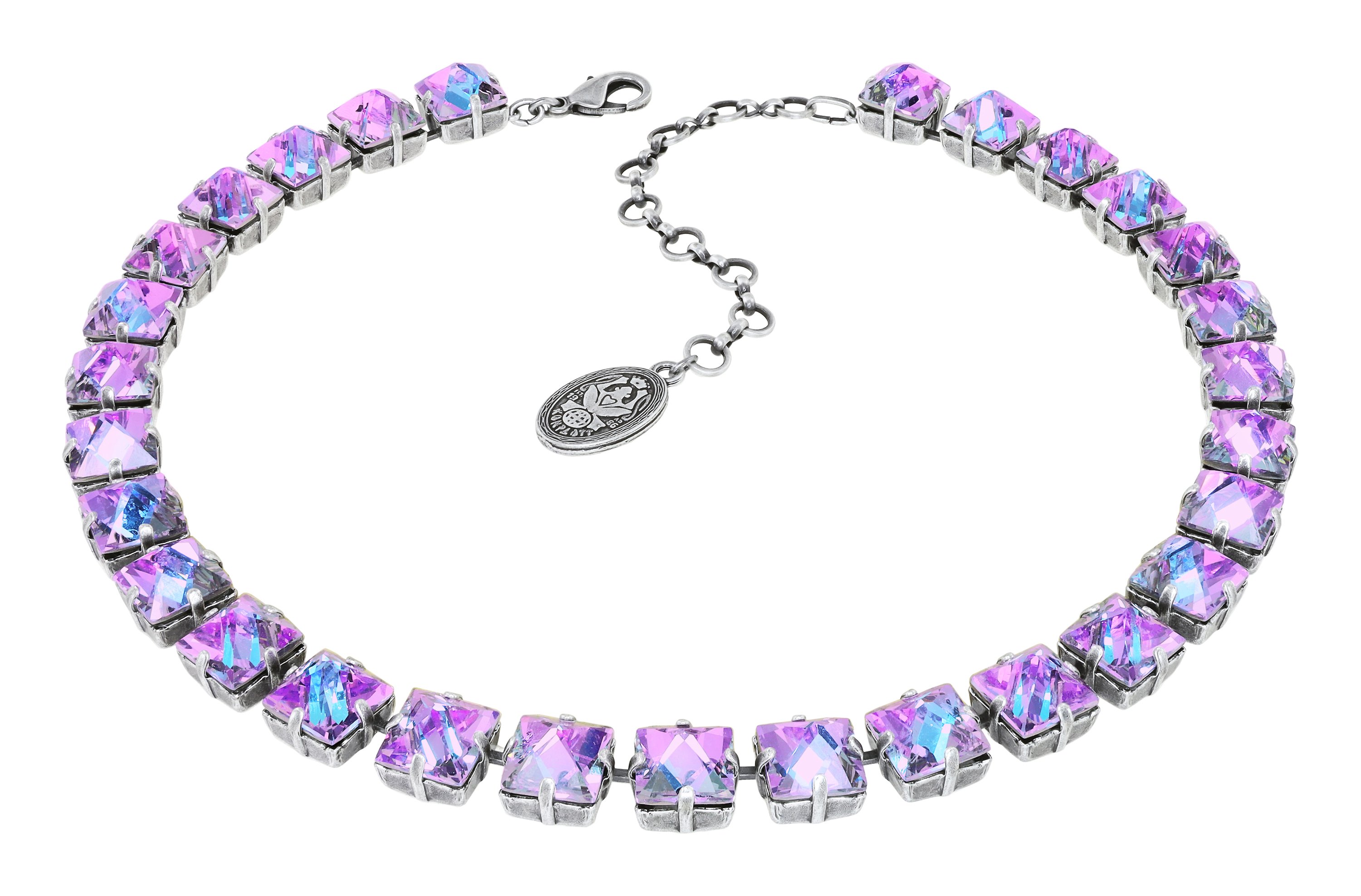 image pour Collier Punk Classics Blanc / Rose Clair crystal vitrail light size L