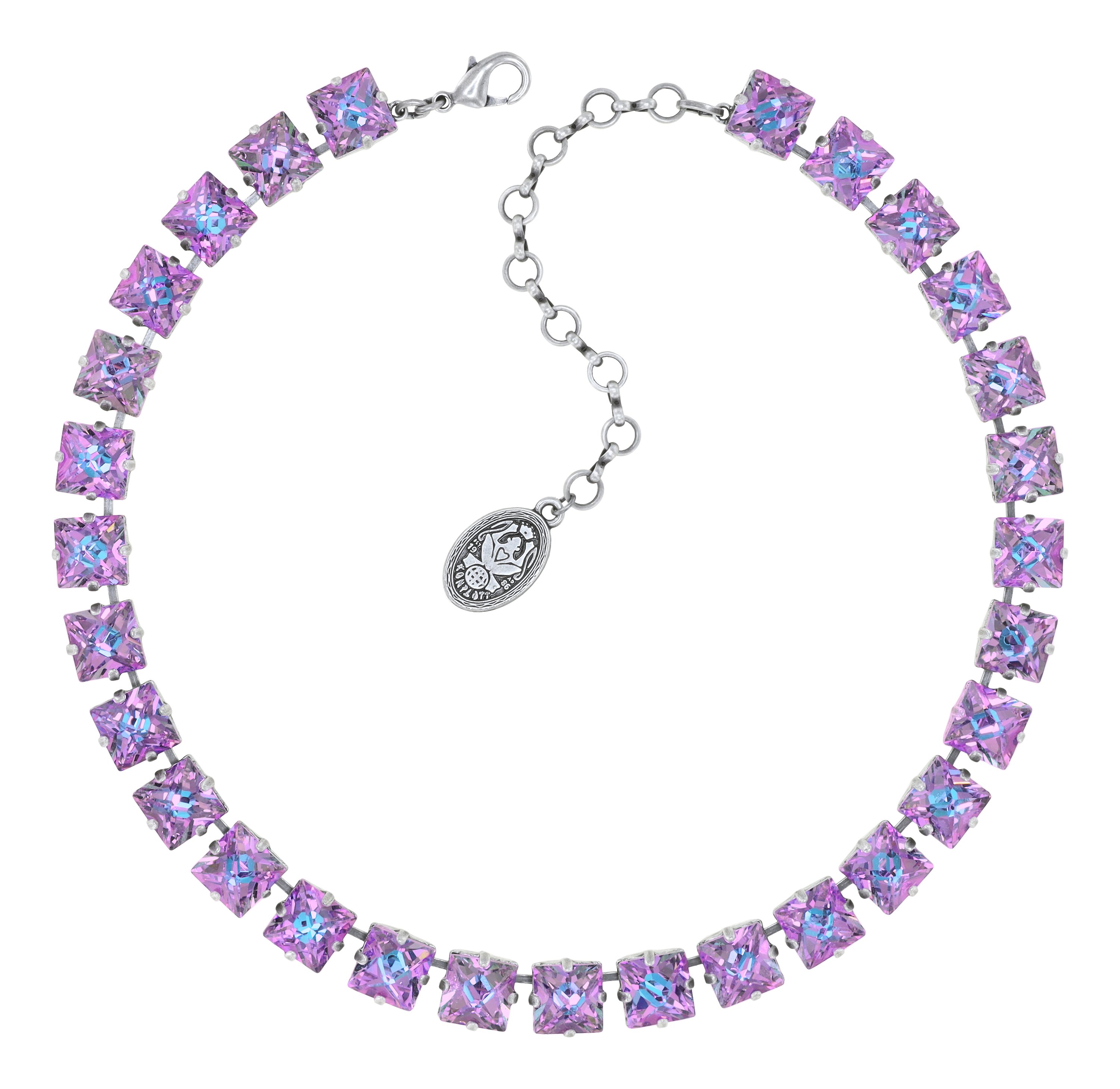 image pour Collier Punk Classics Blanc / Rose Clair crystal vitrail light size L