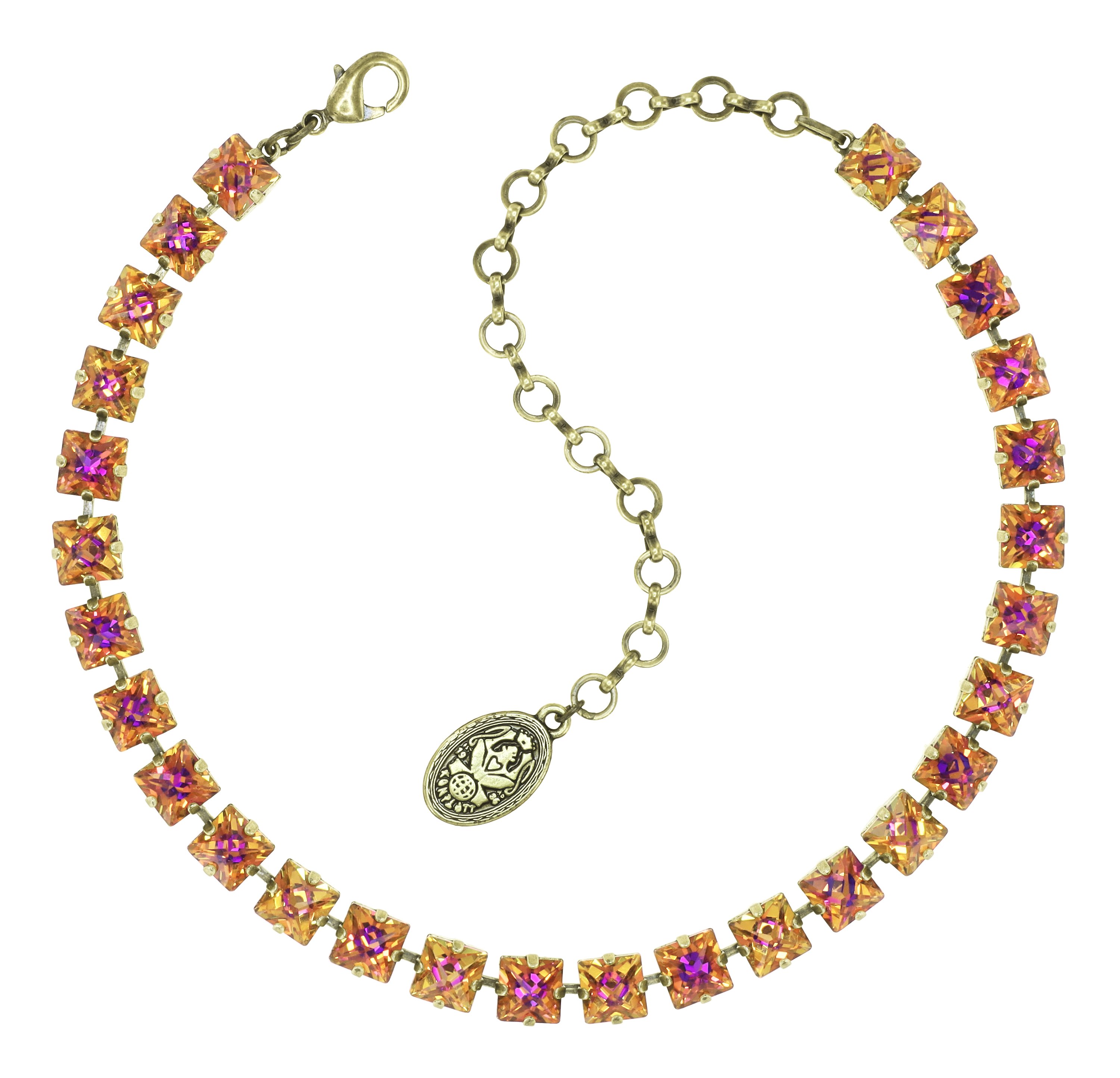 image pour Collier ras-de-cou Punk Classics Orange / Lila violet blue size M