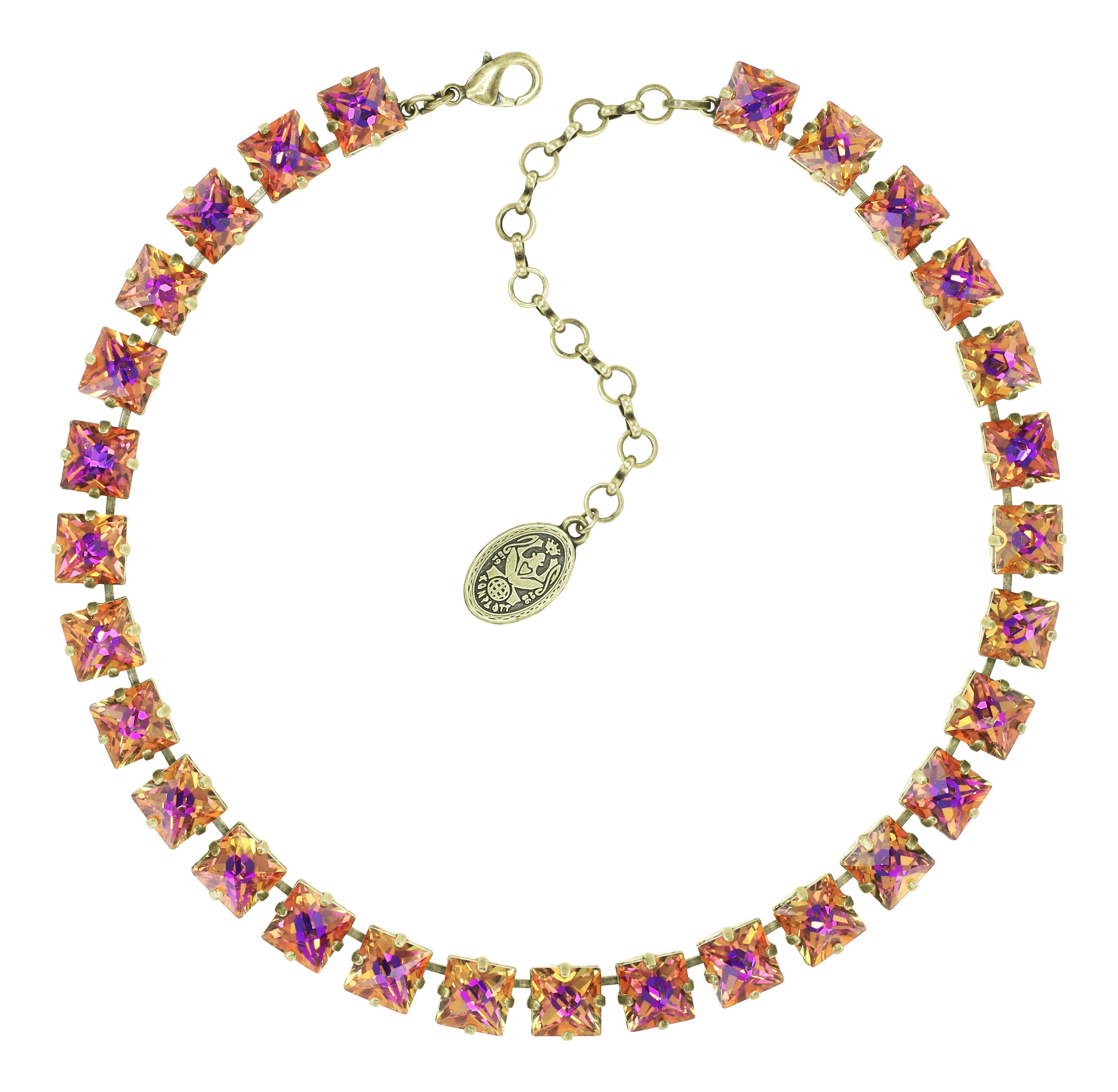 image pour Collier Punk Classics Orange / Lila violet blue size L