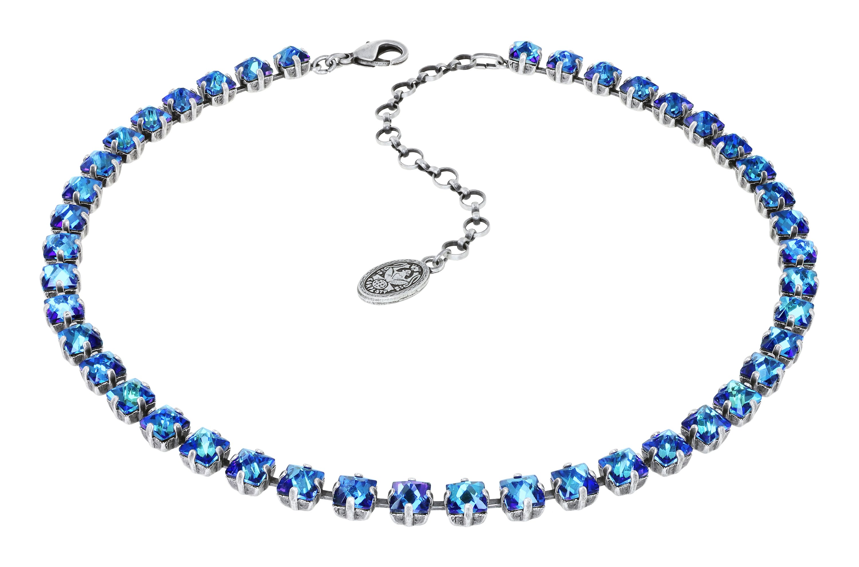 image for Necklace Punk Classics Blue crystal bermuda blue size S