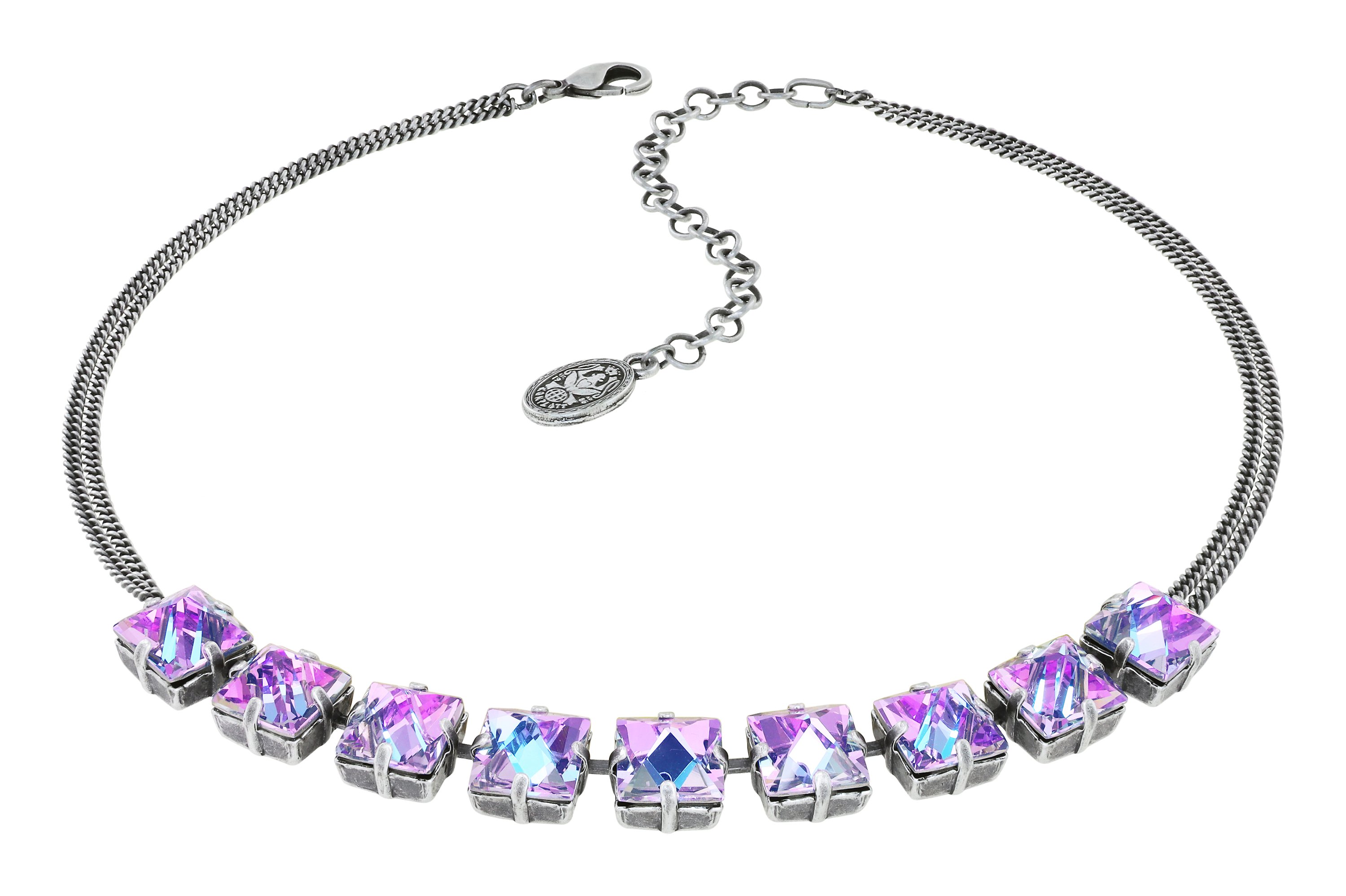 image for Necklace Punk Classics White / Lt. Rose crystal vitrail light size L