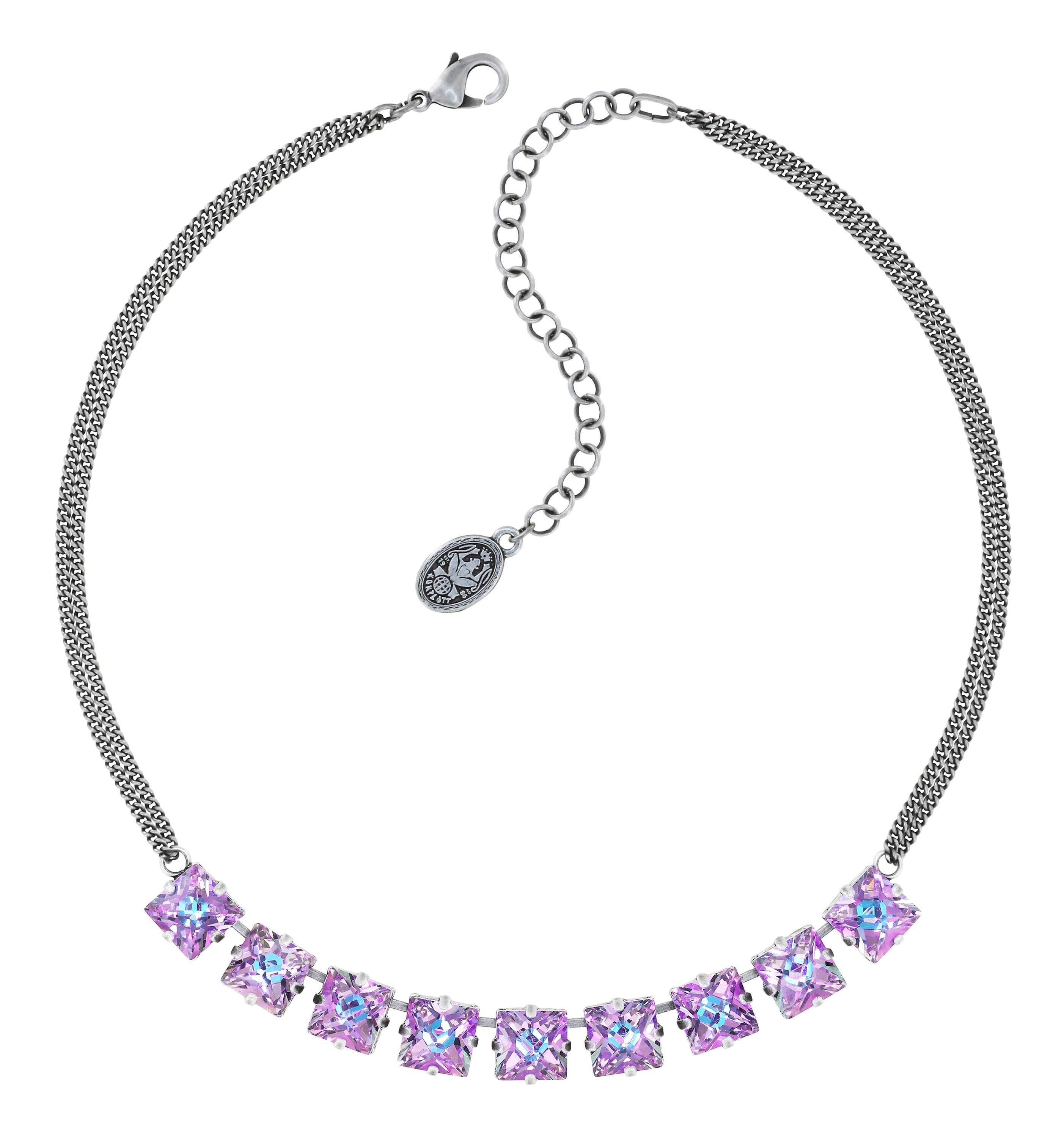 image for Necklace Punk Classics White / Lt. Rose crystal vitrail light size L