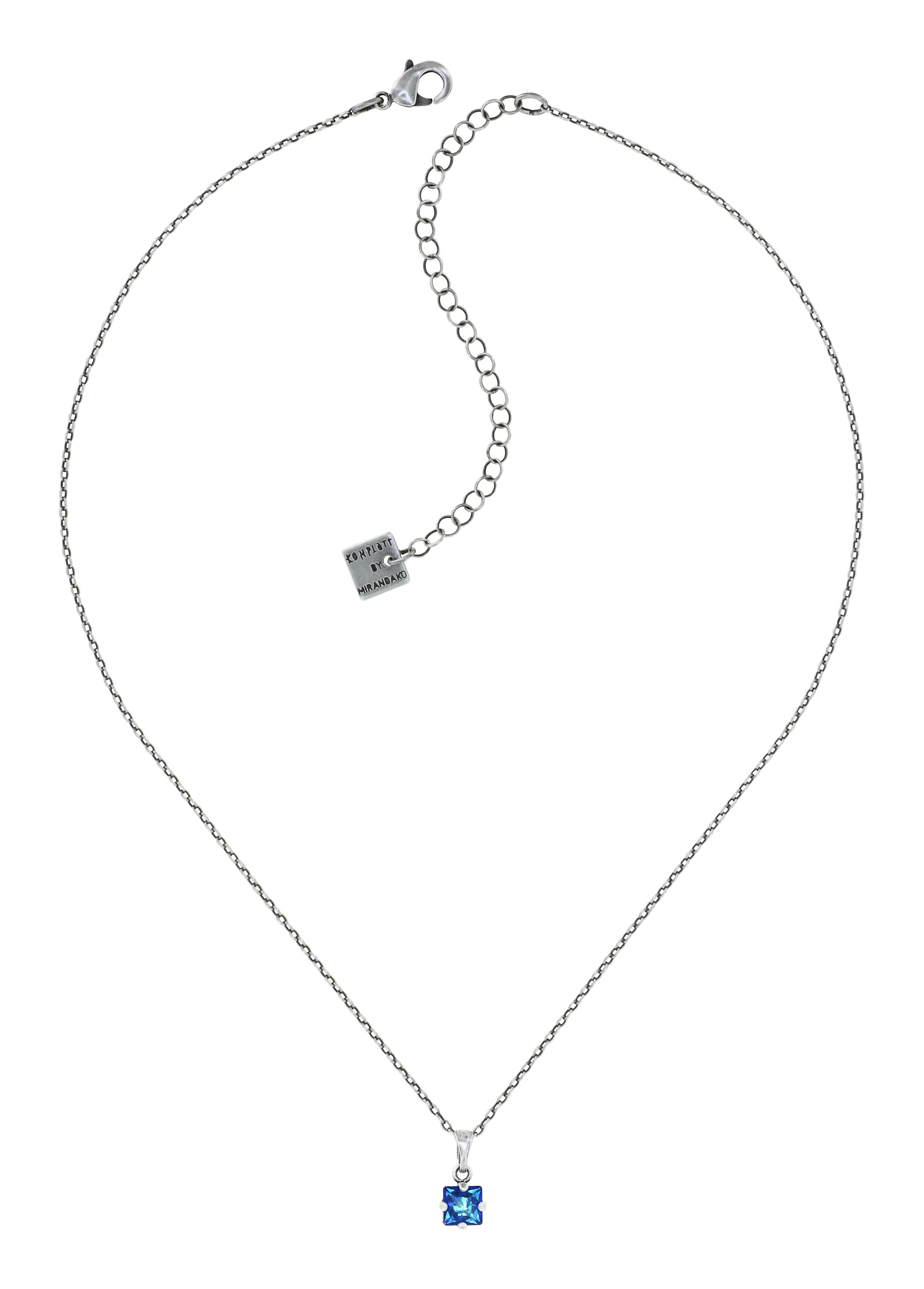 image for Necklace Pendant Punk Classics Blue crystal bermuda blue size S