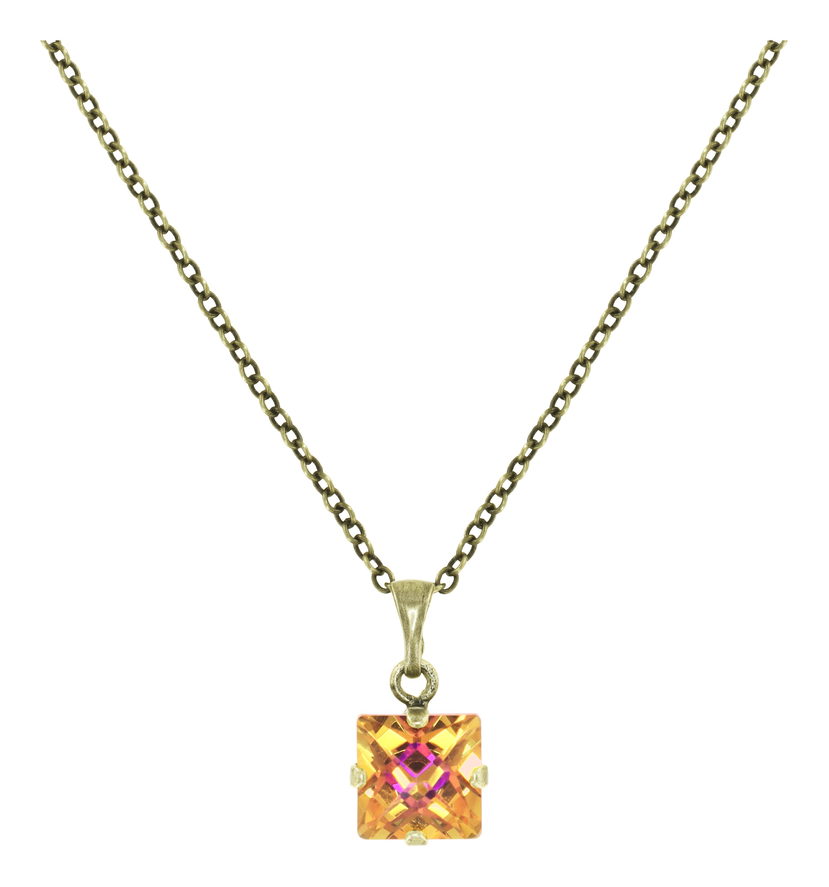 image for Necklace pendant Punk Classics Orange / Lila violet blue size M