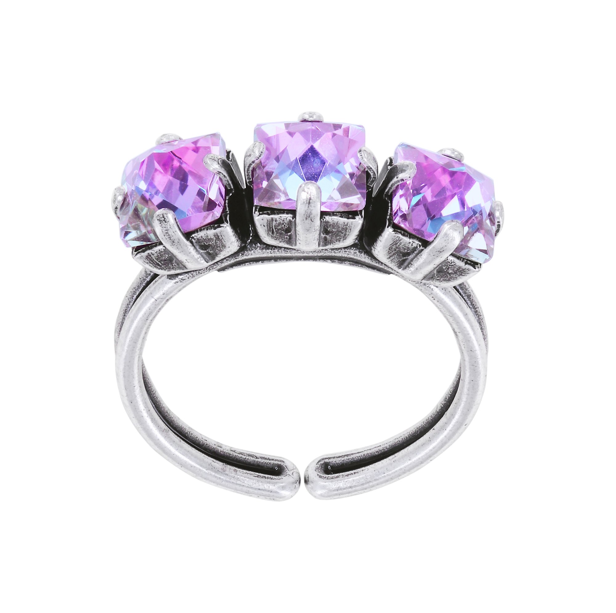 image for Ring Punk Classics White / Lt. Rose crystal vitrail light size S