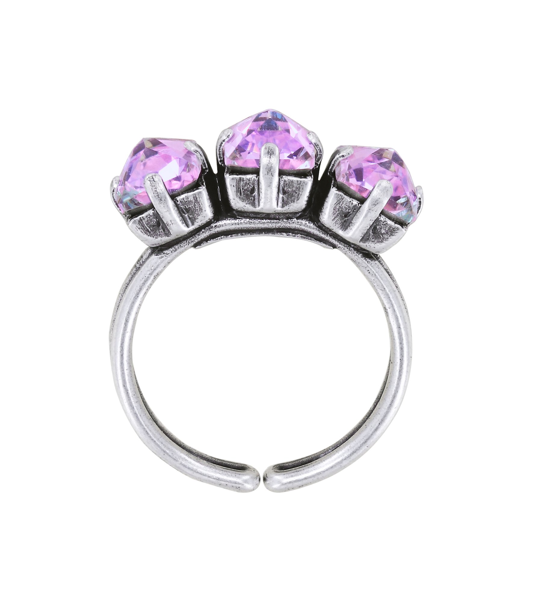 image for Ring Punk Classics White / Lt. Rose crystal vitrail light size S