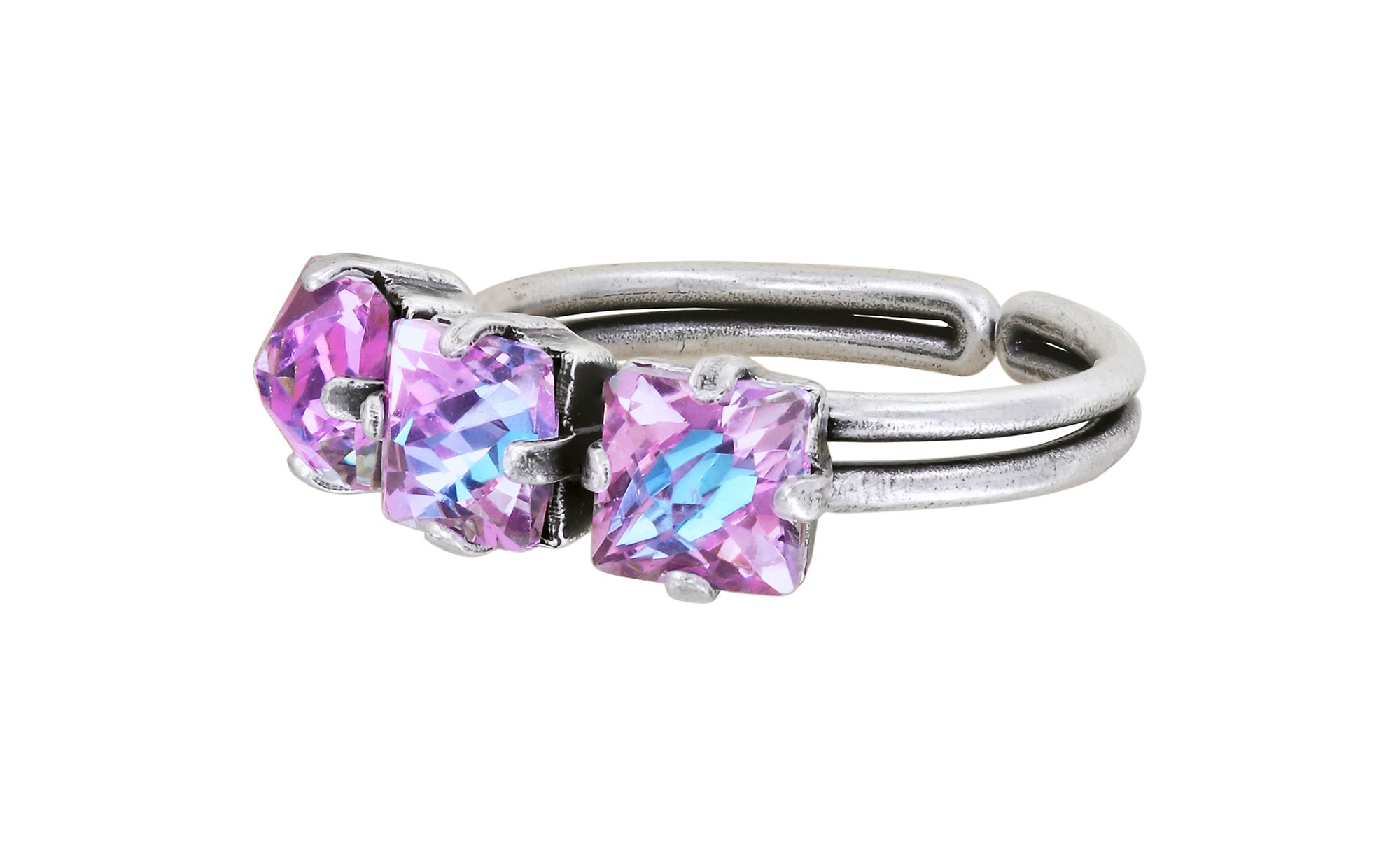 image for Ring Punk Classics White / Lt. Rose crystal vitrail light size S