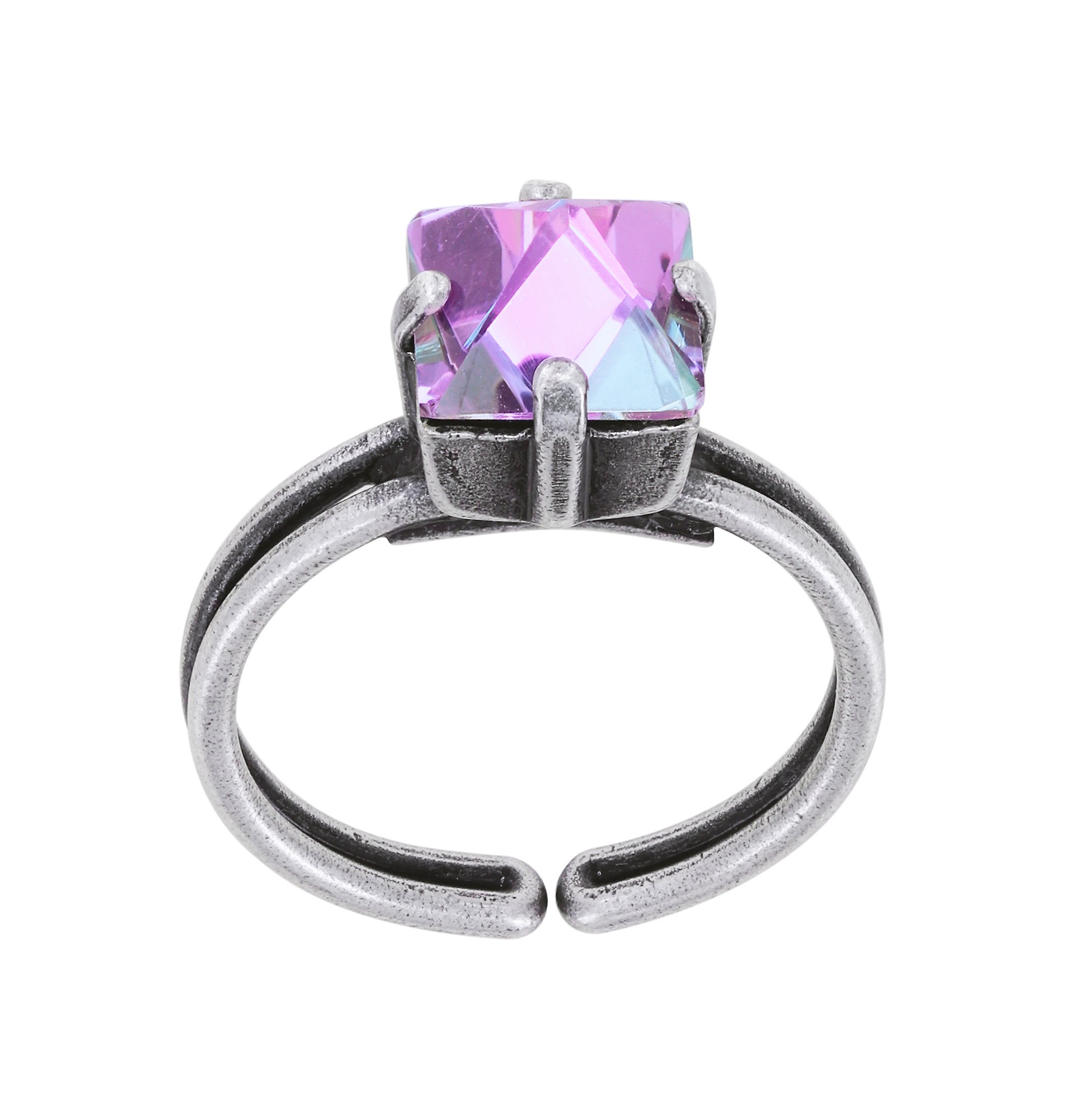 image for Ring Punk Classics White / Lt. Rose crystal vitrail light size M