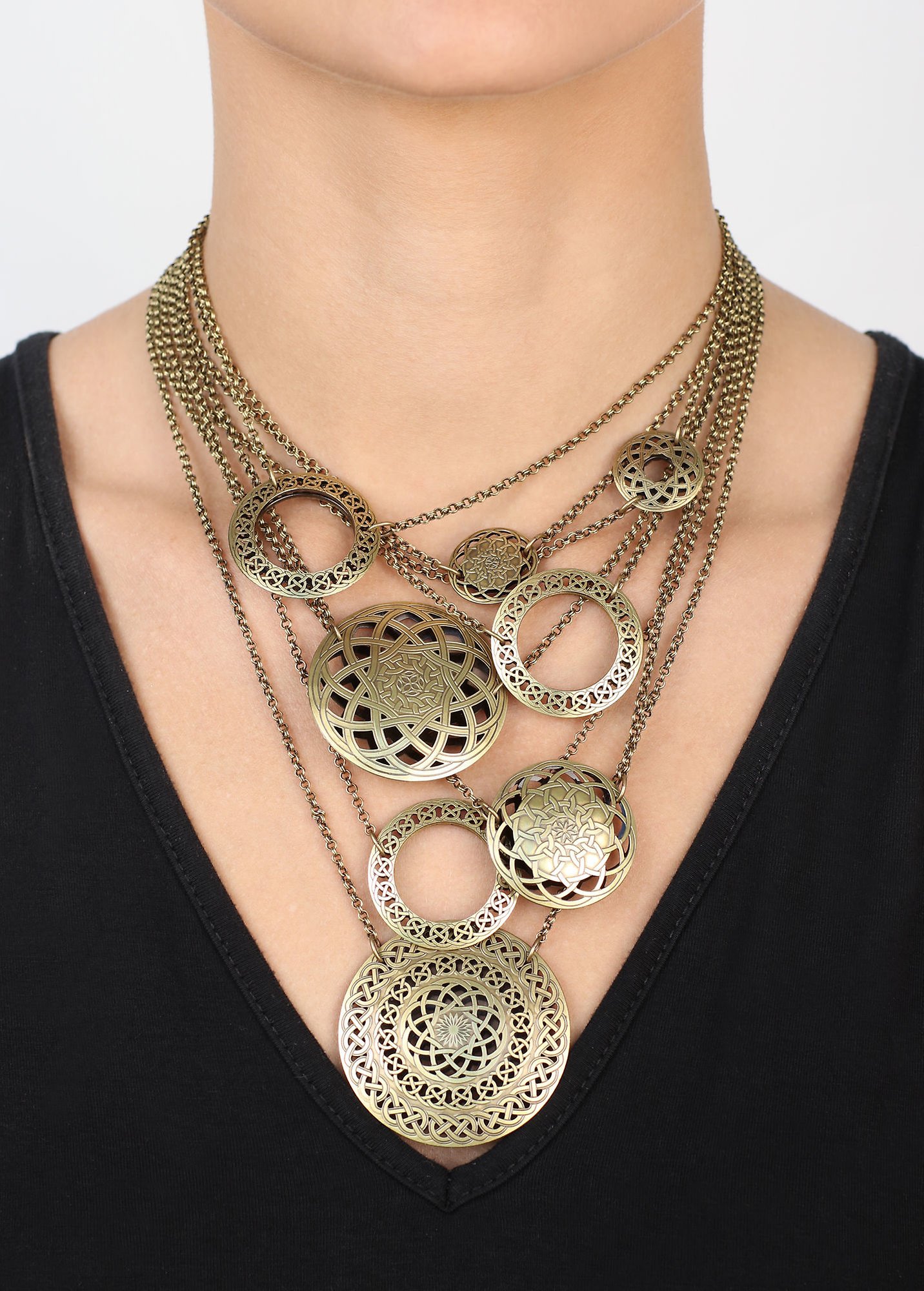 Bild für Halskette Collier Shades of Light Messing  