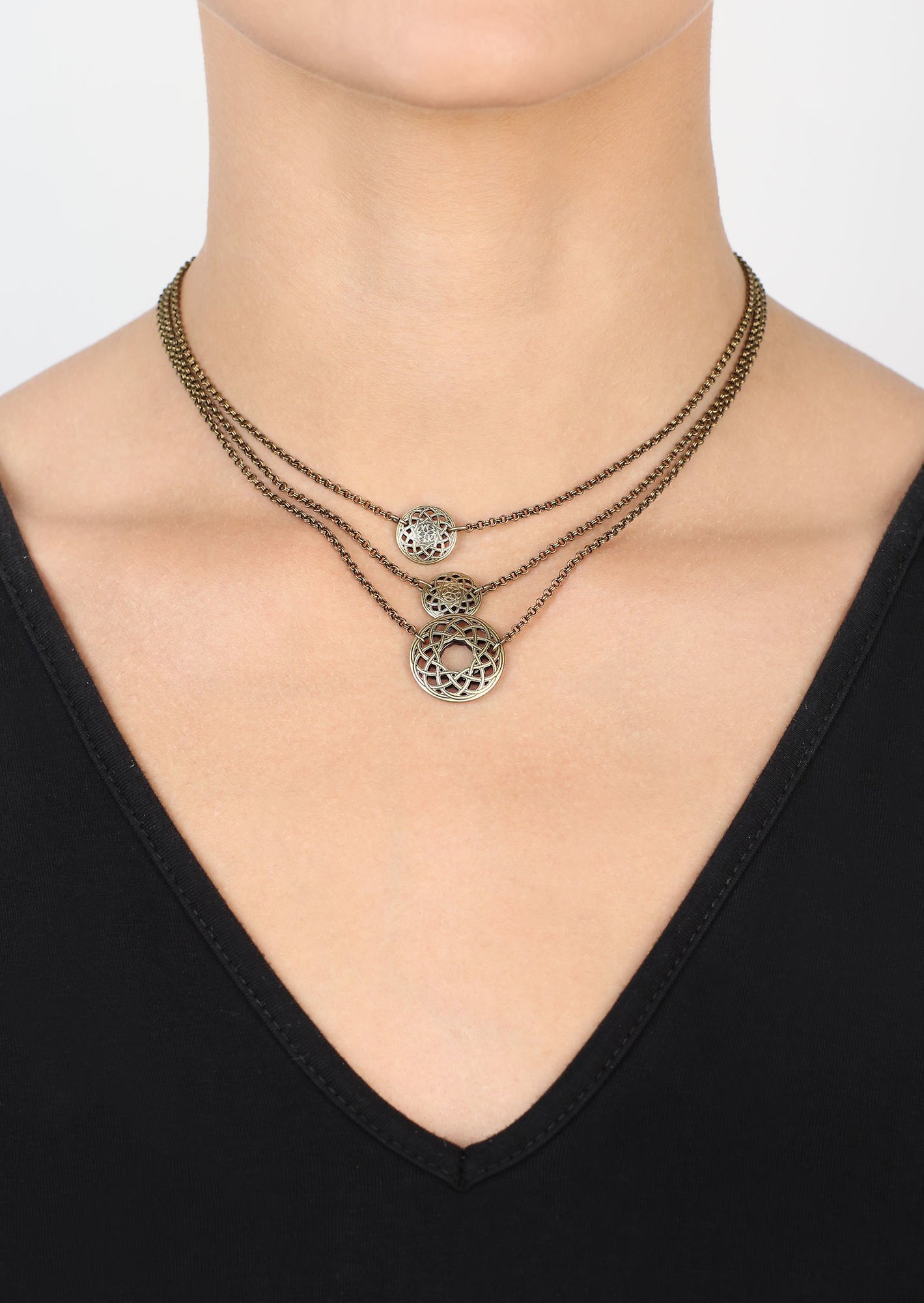 Bild für Halskette Collier Shades of Light Messing  