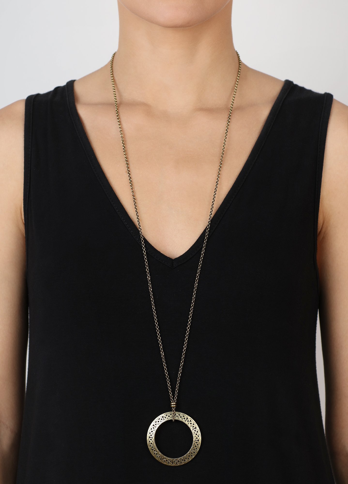 image for Necklace Pendant (Long) Shades of Light Brass  