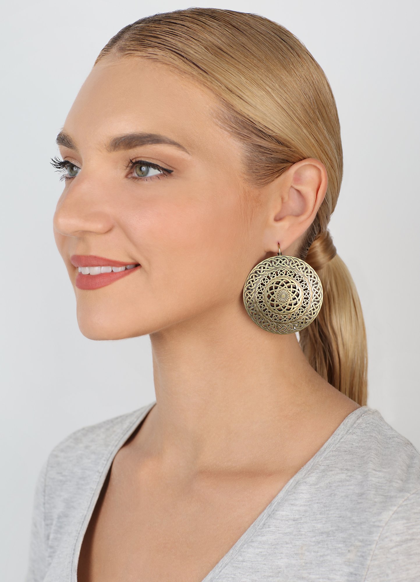 image for Earring Eurowire Shades of Light Brass  