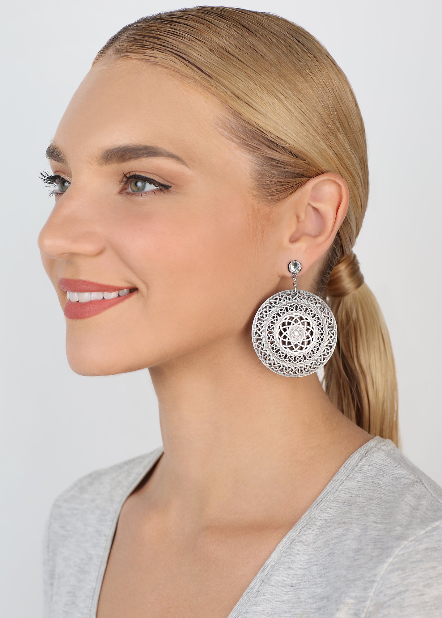 image pour Clou d'oreille pendant Shades of Light Argent  