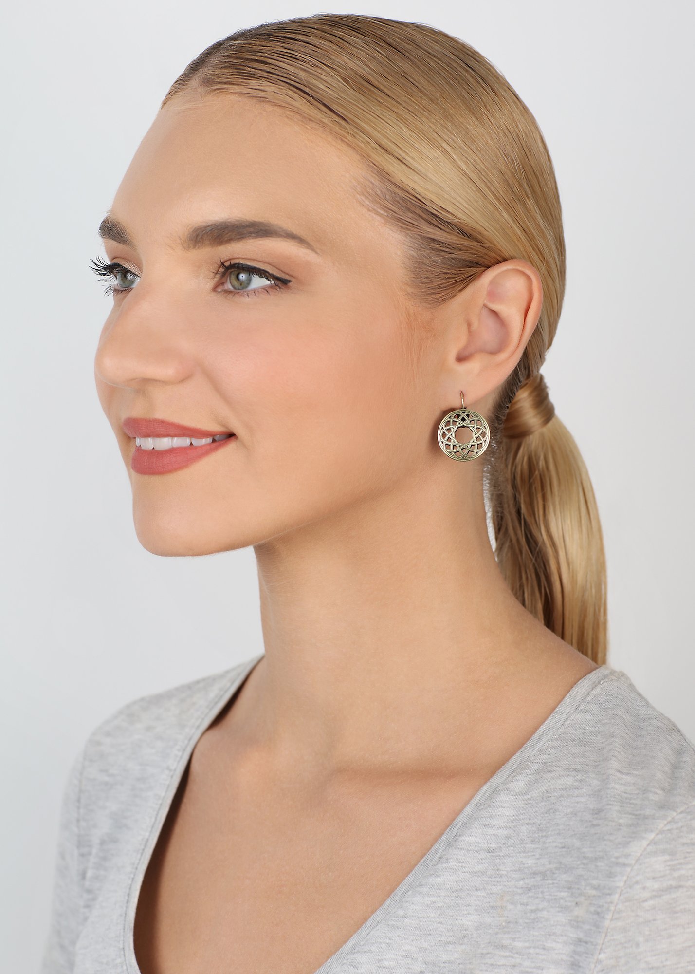 image for Earring eurowire Shades of Light Brass  