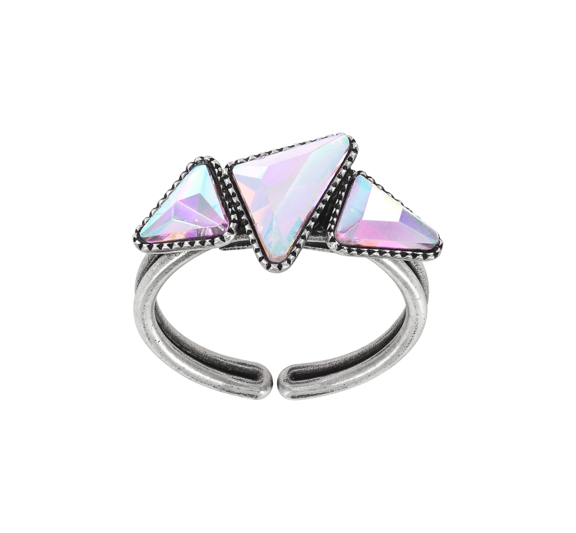 image for Ring Jumping Angles White / Lila crystal AB 