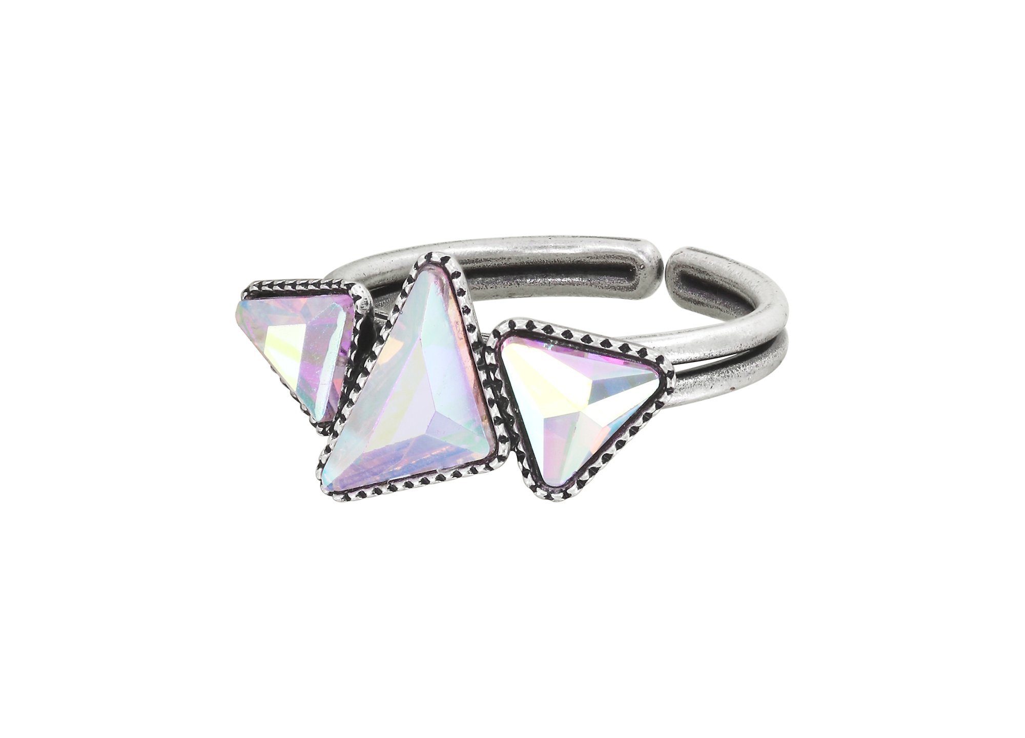 image for Ring Jumping Angles White / Lila crystal AB 