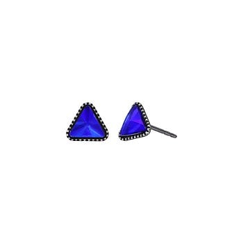 image for Earring stud Jumping Angles blue sapphire AB 