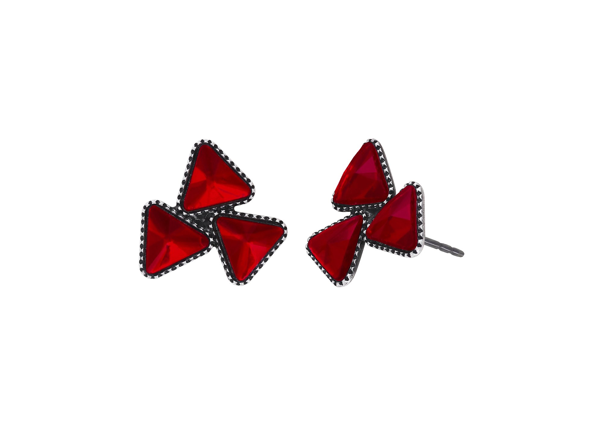 image pour Clou d'oreille Jumping Angles Rouge  