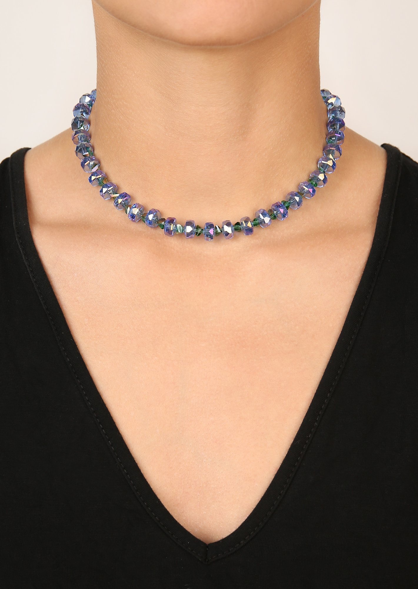 Bild für Halskette Bead Snake Jelly Blau  