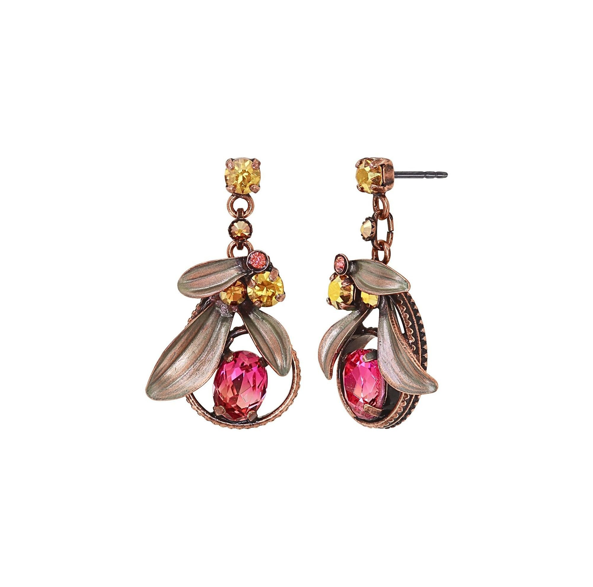 image for Earring Stud Dangling IceForest Pink  