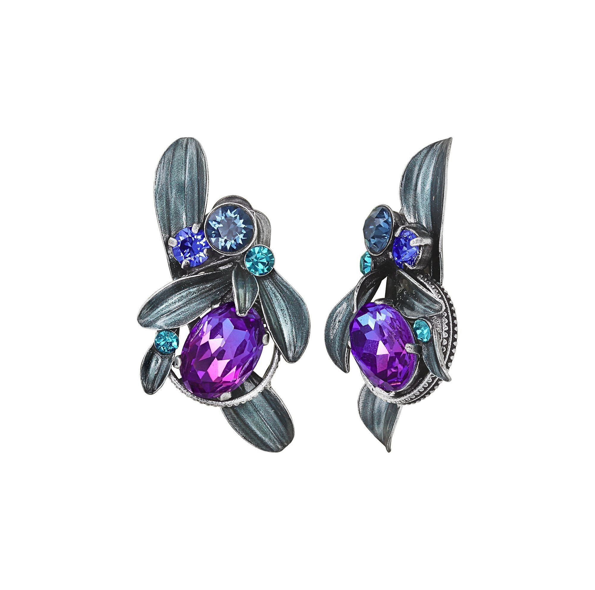 image pour Boucles d'oreilles Clip IceForest Bleu / Lila  