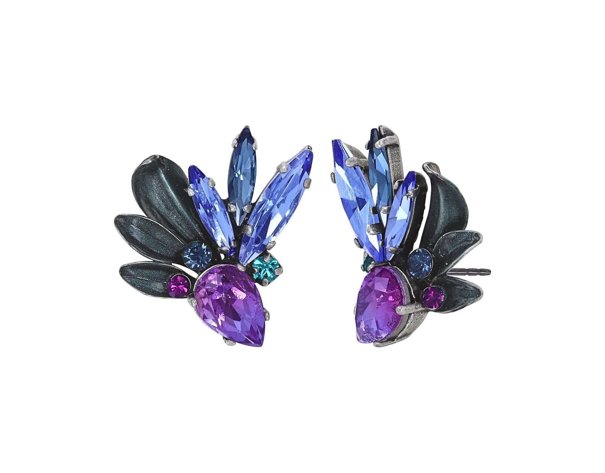 image for Earring stud IceForest Blue / Lila  