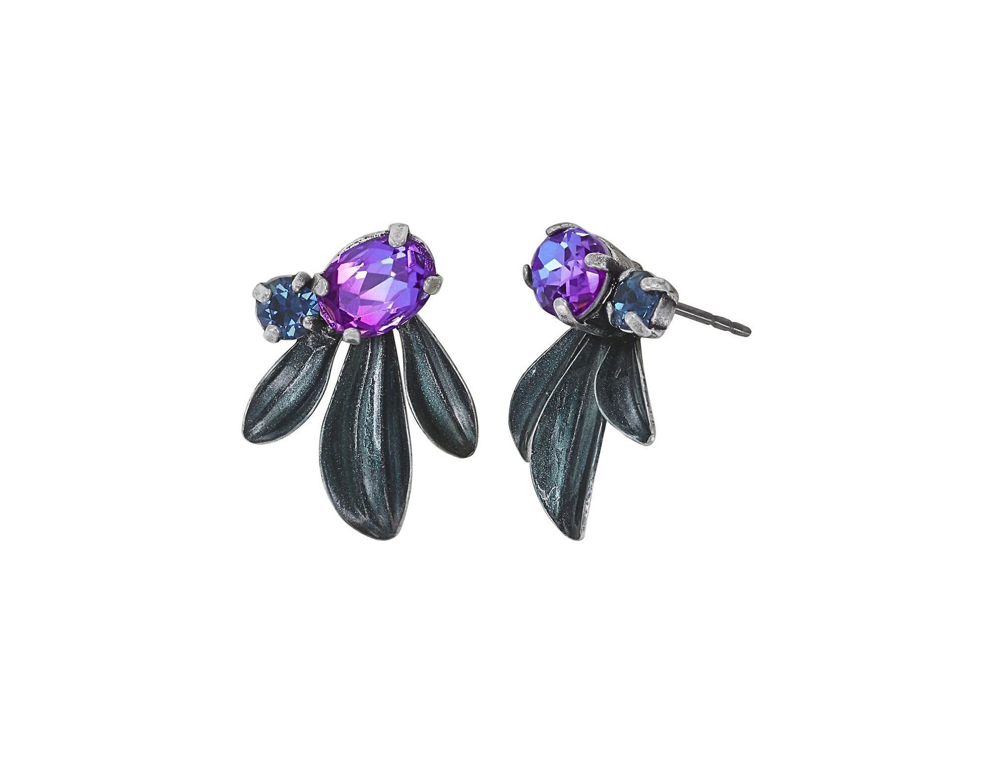 image for Earring Stud IceForest Blue / Lila  