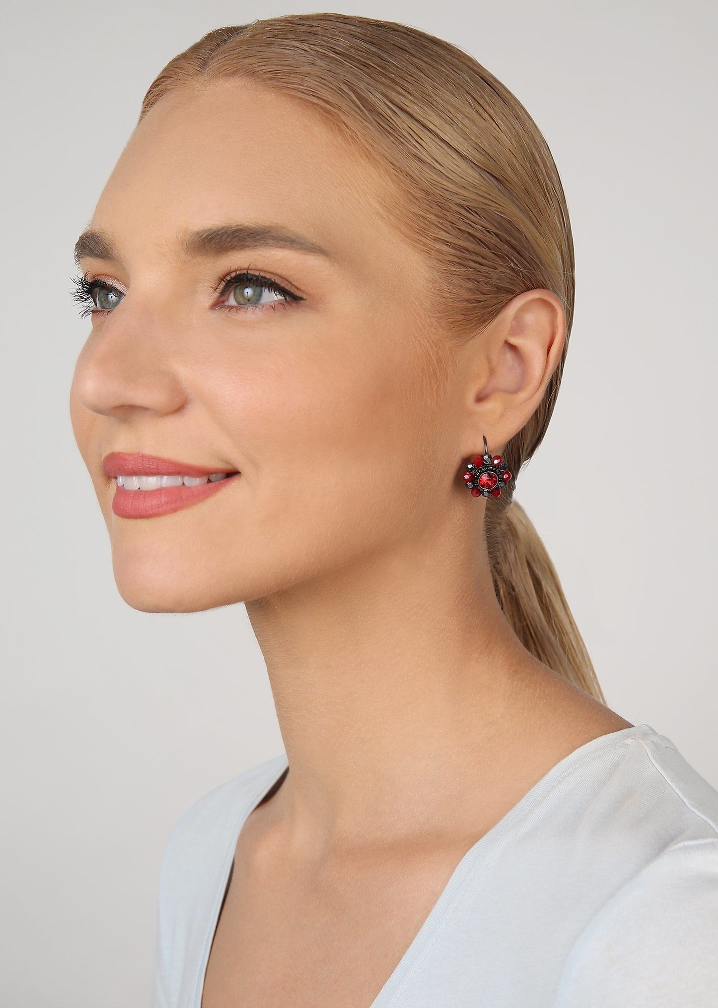 image for Earring Eurowire Heart Beat Black / Red  