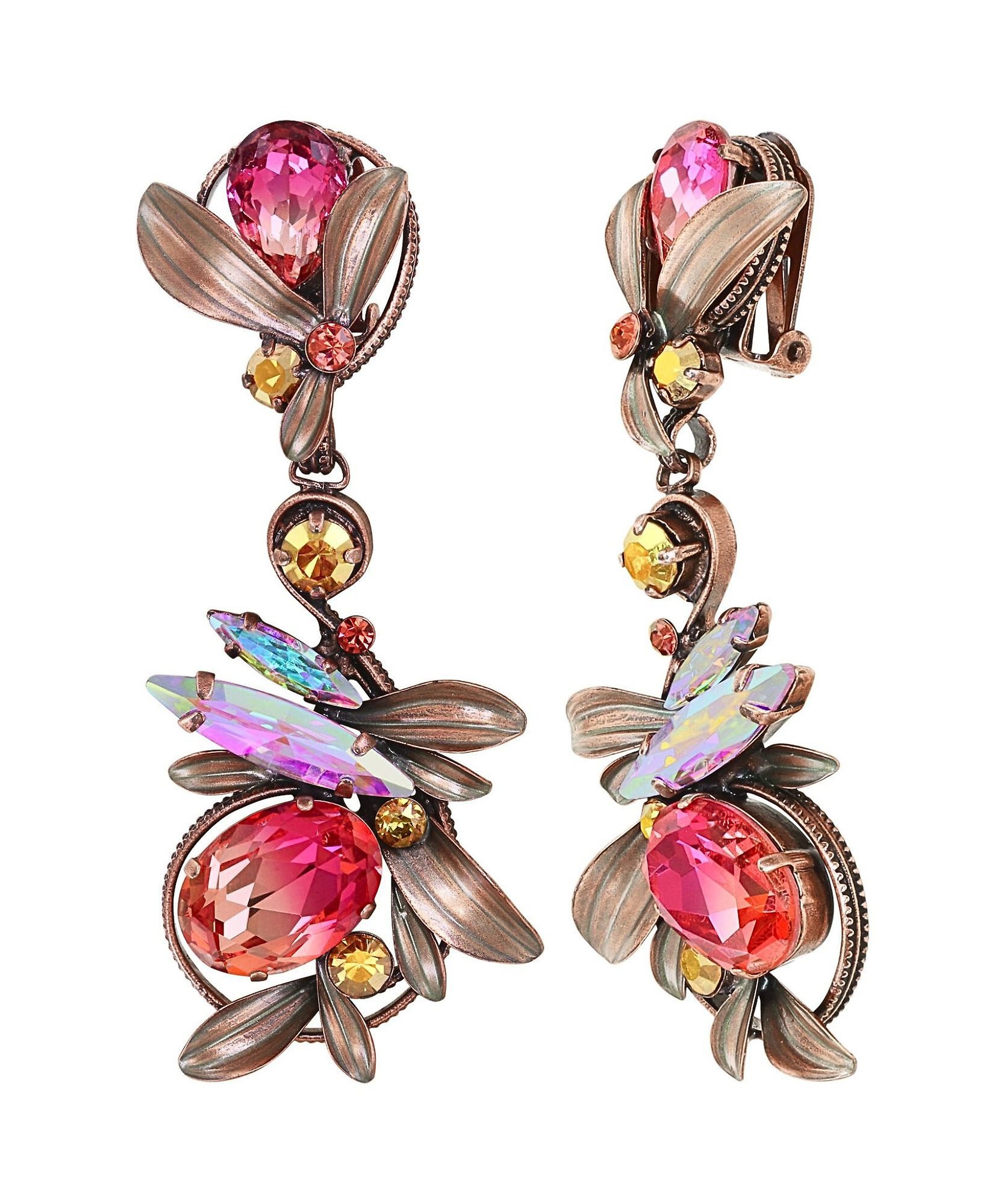 image for Earring Clip Dangling IceForest Pink  