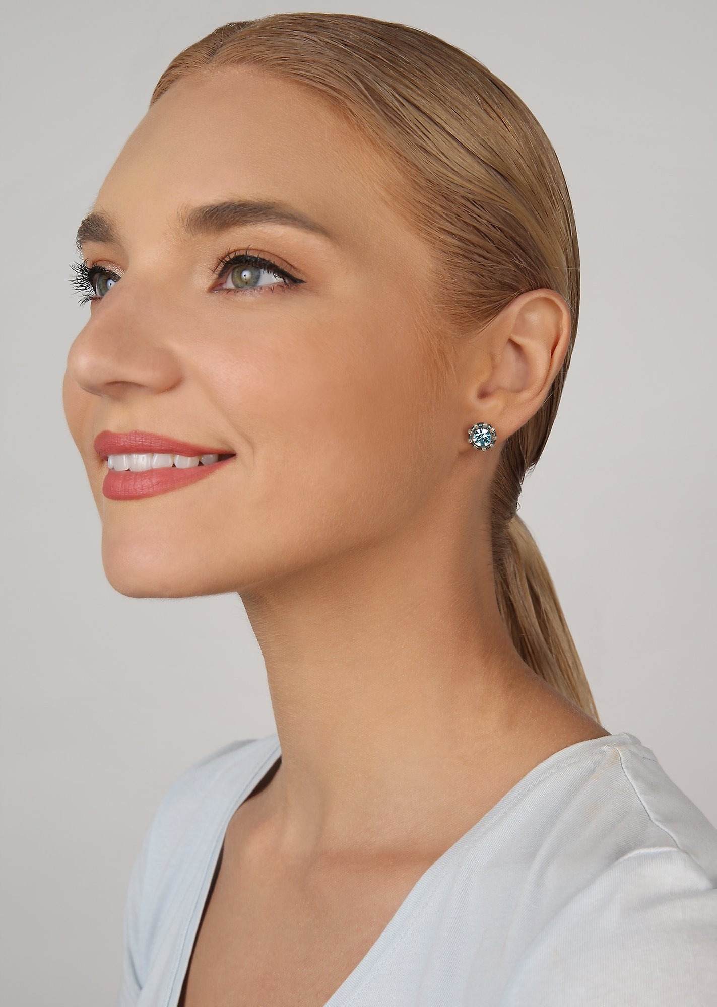 Bild für Ohrstecker Heart Beat Blau  