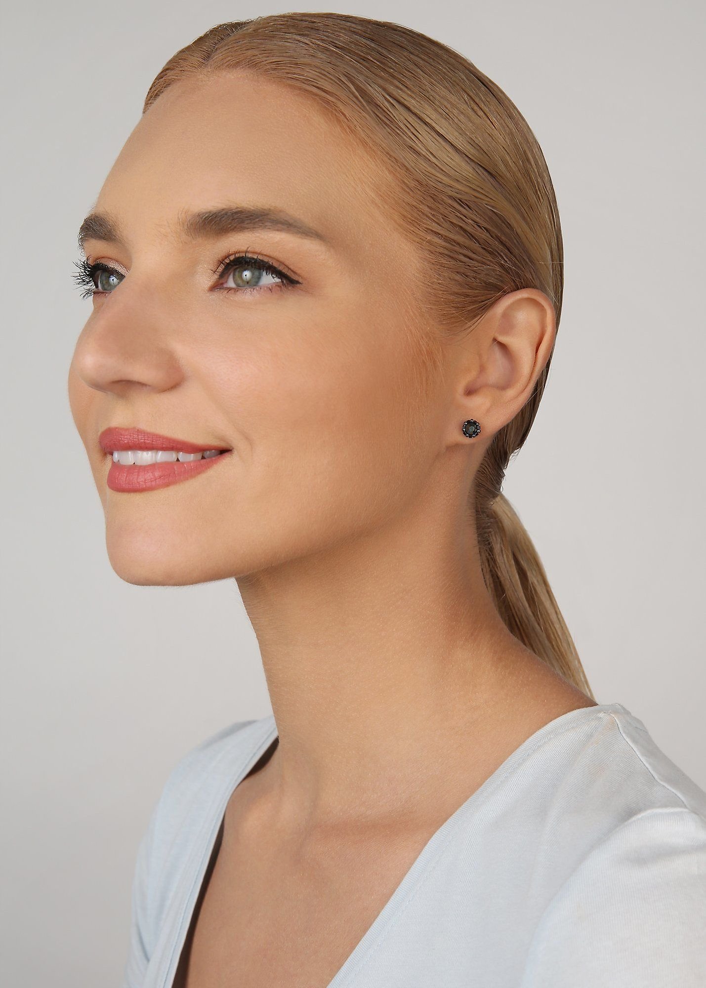 image pour Clou d'oreille Heart Beat Noir  