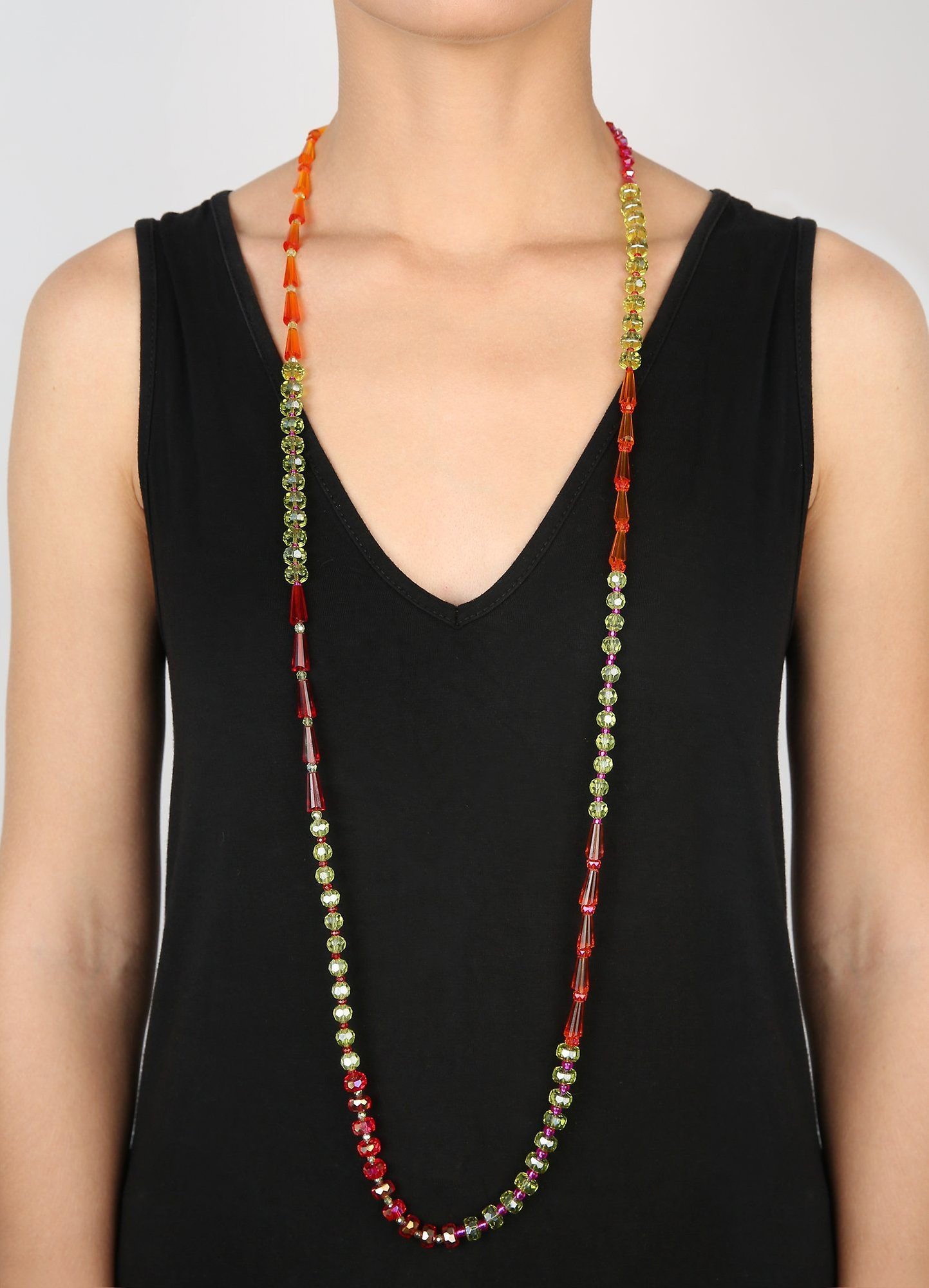 image for Necklace (Long) Bead Snake Jelly Multi  