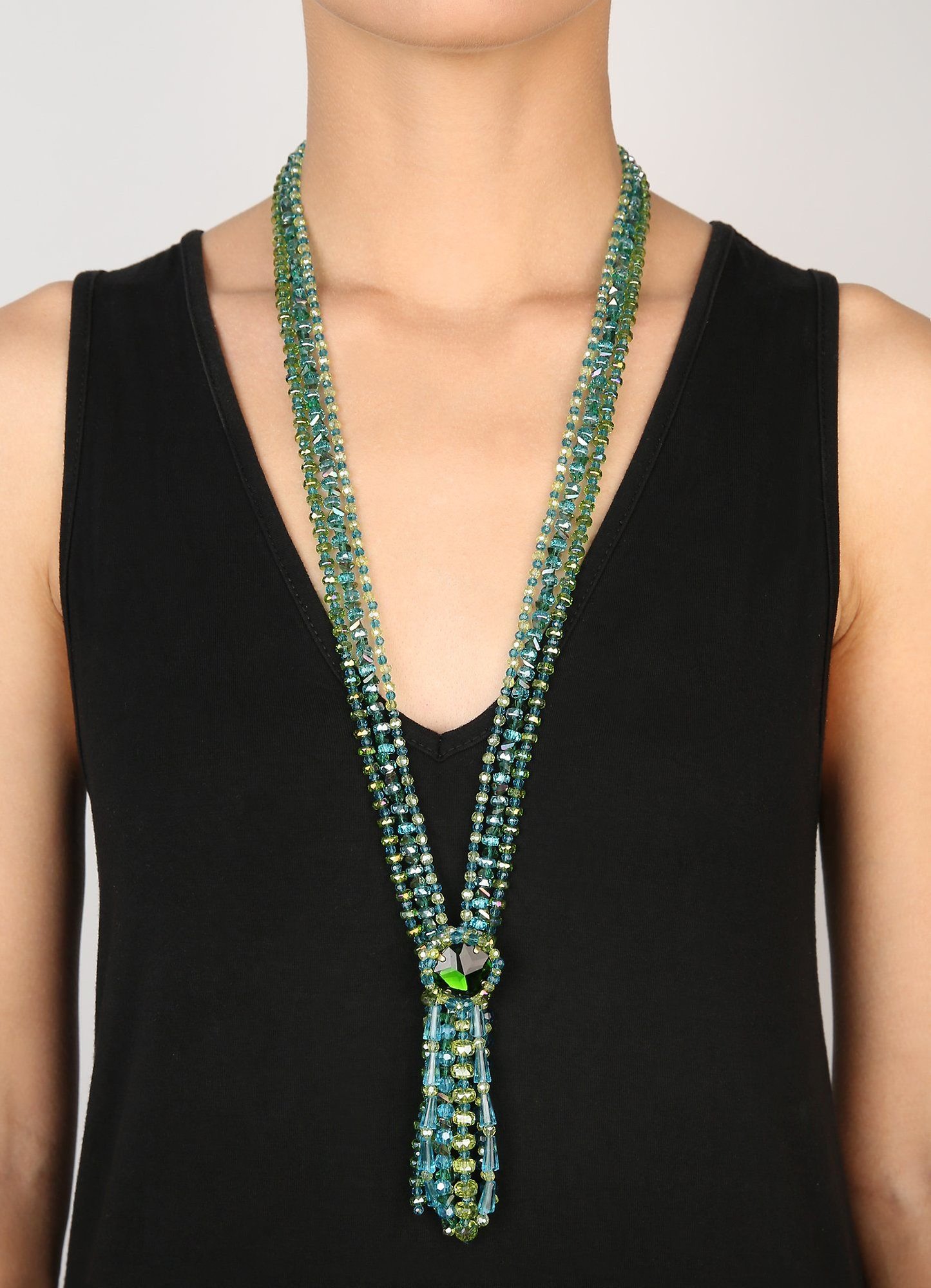 image pour Collier (long) Bead Snake Jelly Vert  