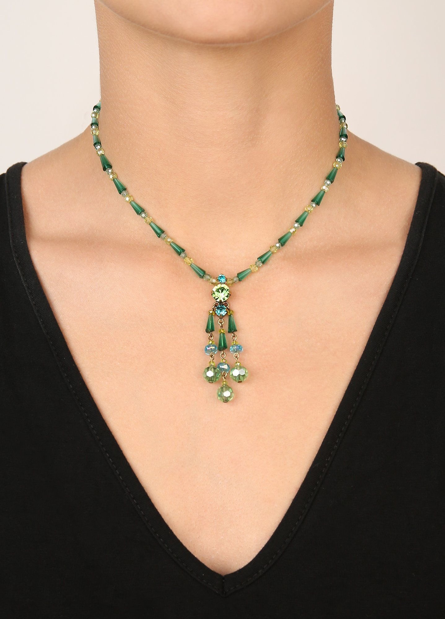 image pour Collier Bead Snake Jelly Vert  
