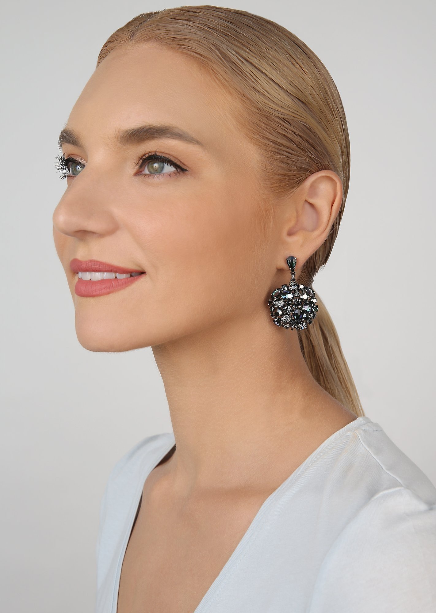 image pour Clou d'oreille pendant Ballroom Noir  size M