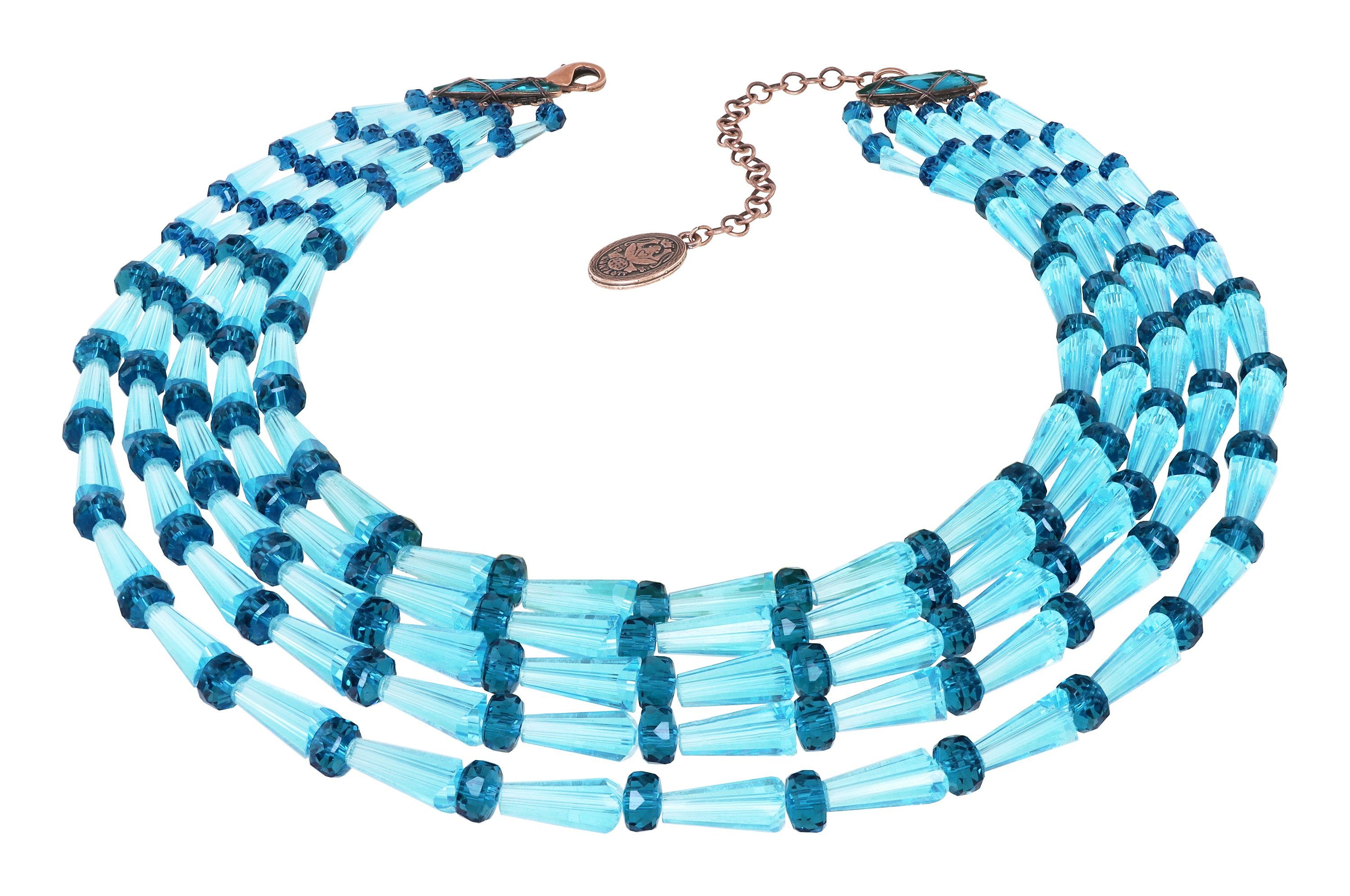 image pour Collier Collier Gem Chandelier Bleu  