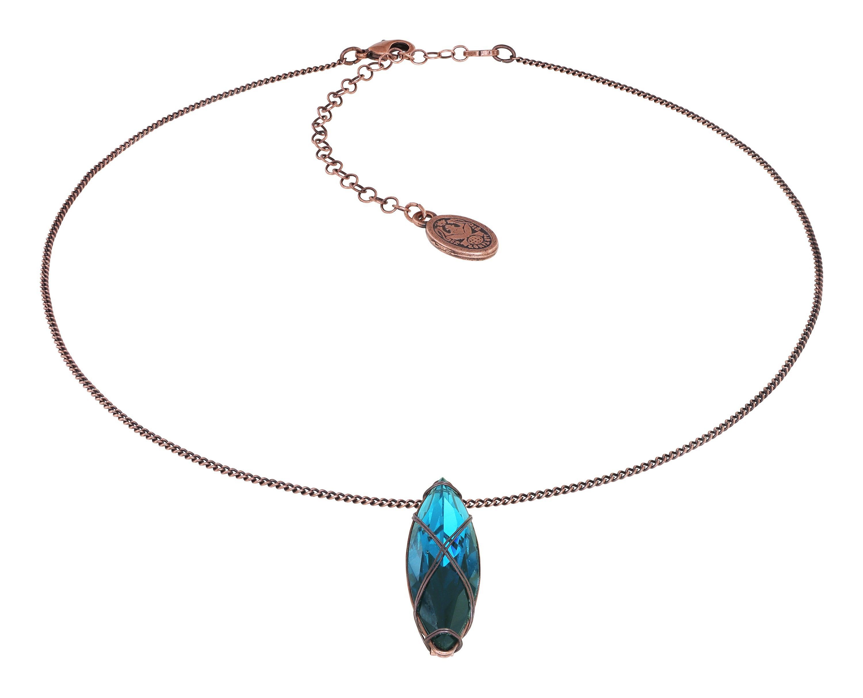 image for Necklace pendant Gem Chandelier Blue  